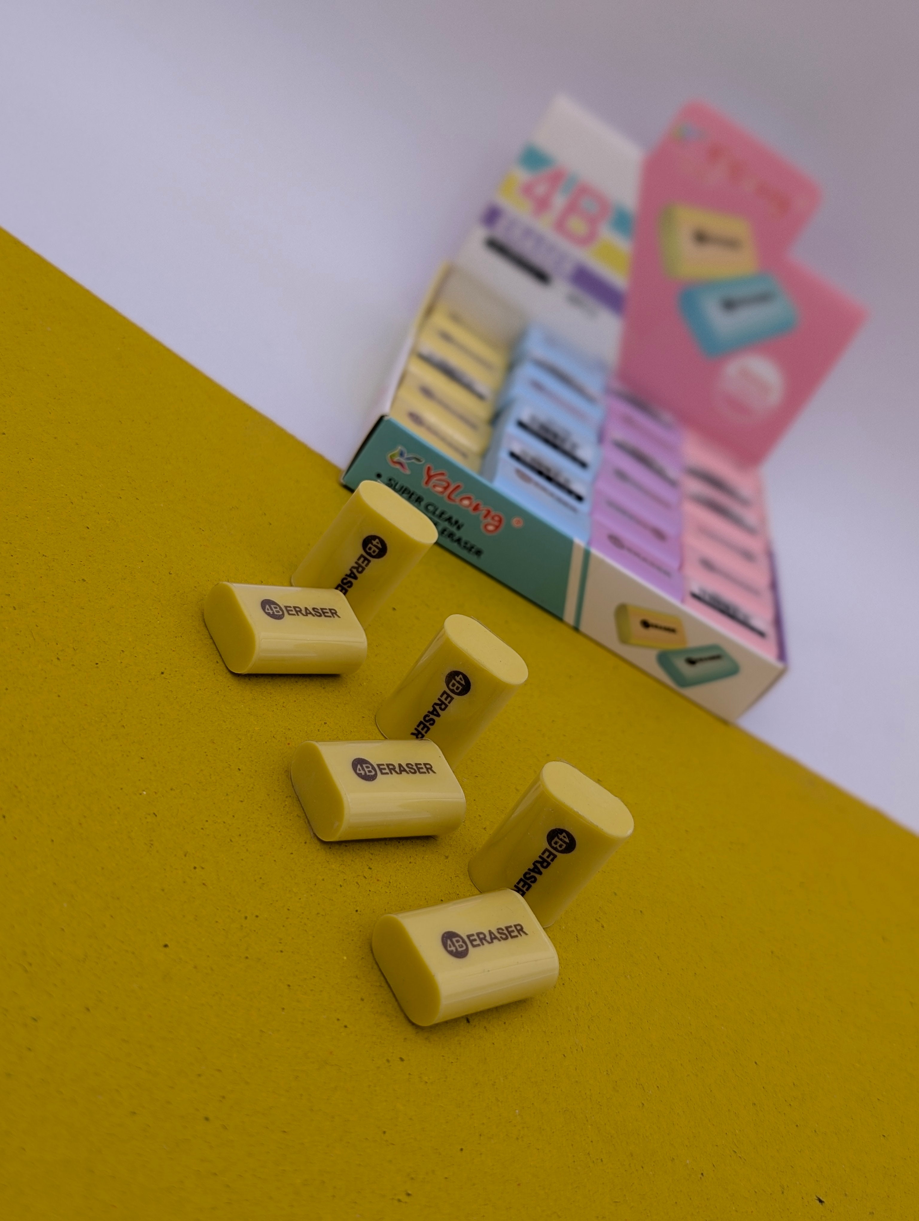 YALONG SOFT 4B ERASERS PACK OF 4PCS