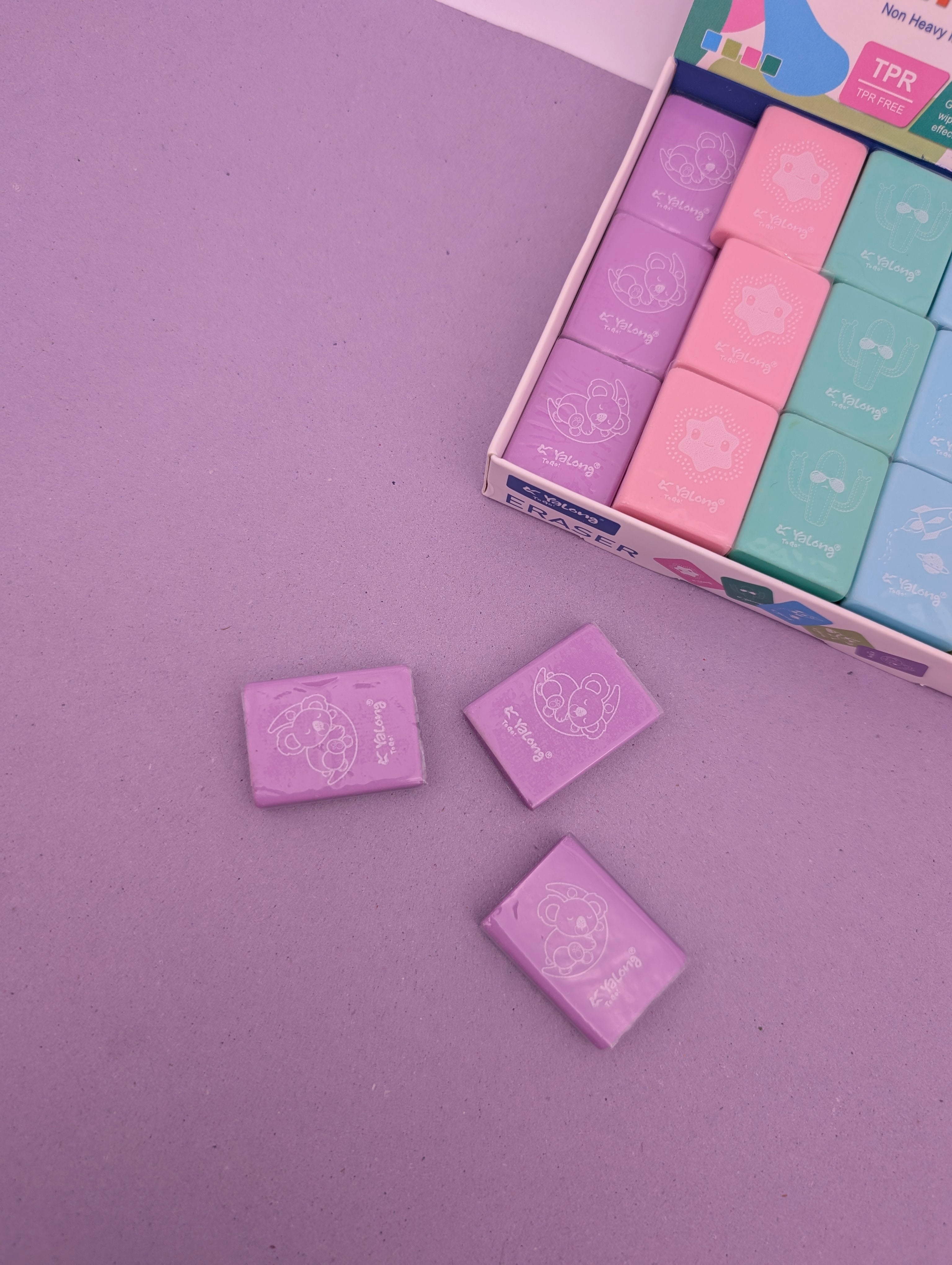 YALONG PASTEL RECTANGULAR FUNNY ERASERS