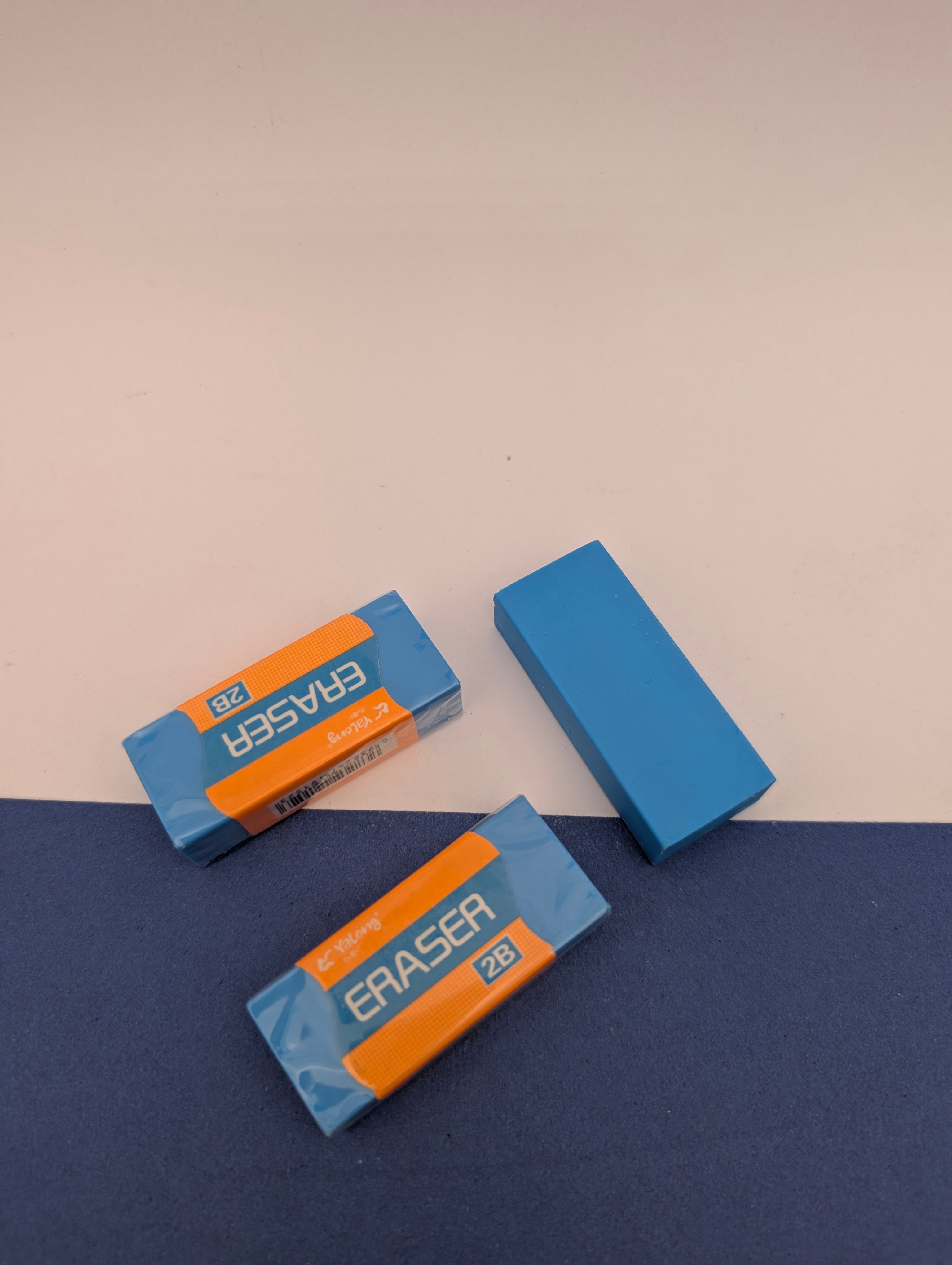 YALONG 2B COLORED RECTANGULAR ERASERS PACK OF 4