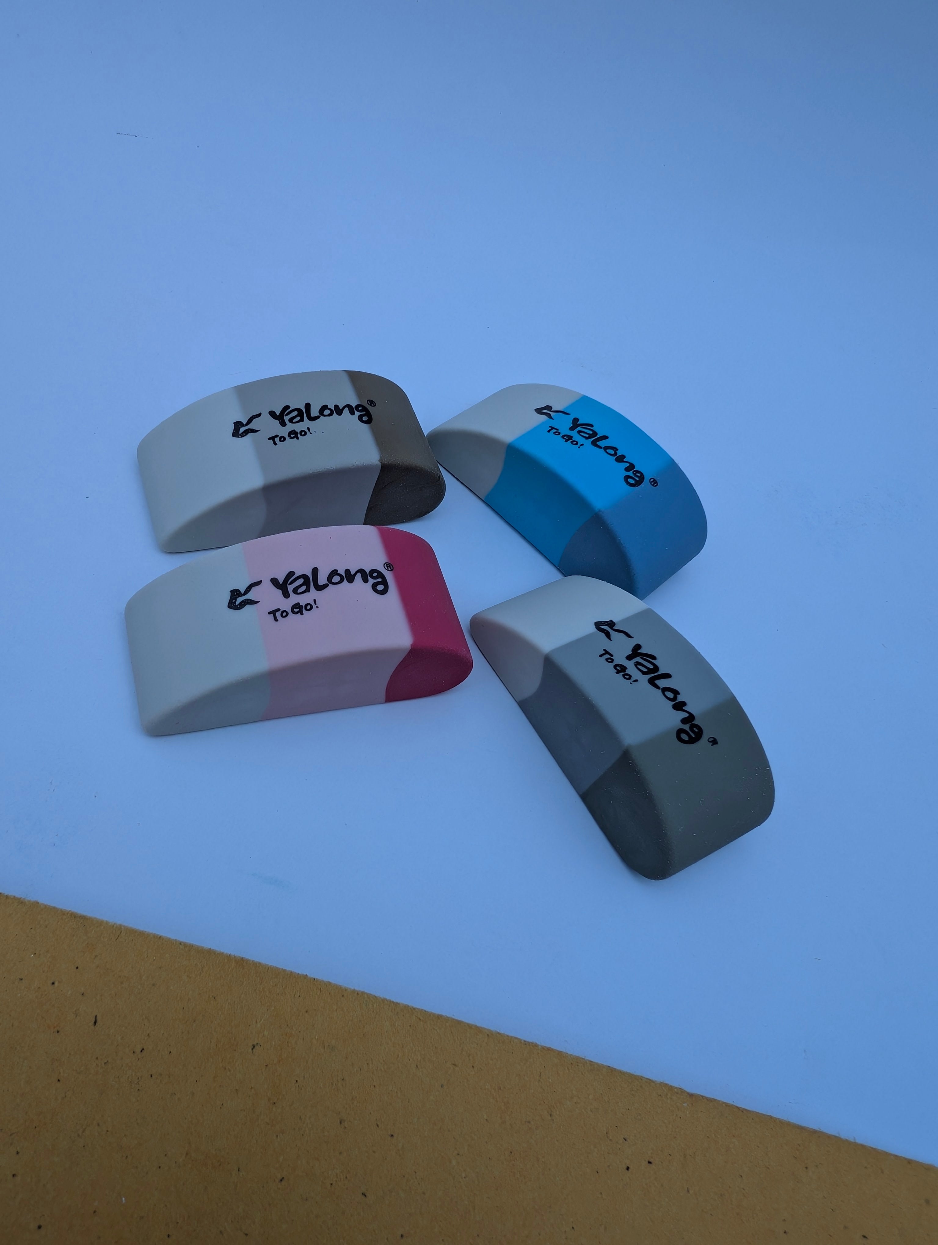 YALONG TPR NON TOXIC ERASERS PACK OF 4