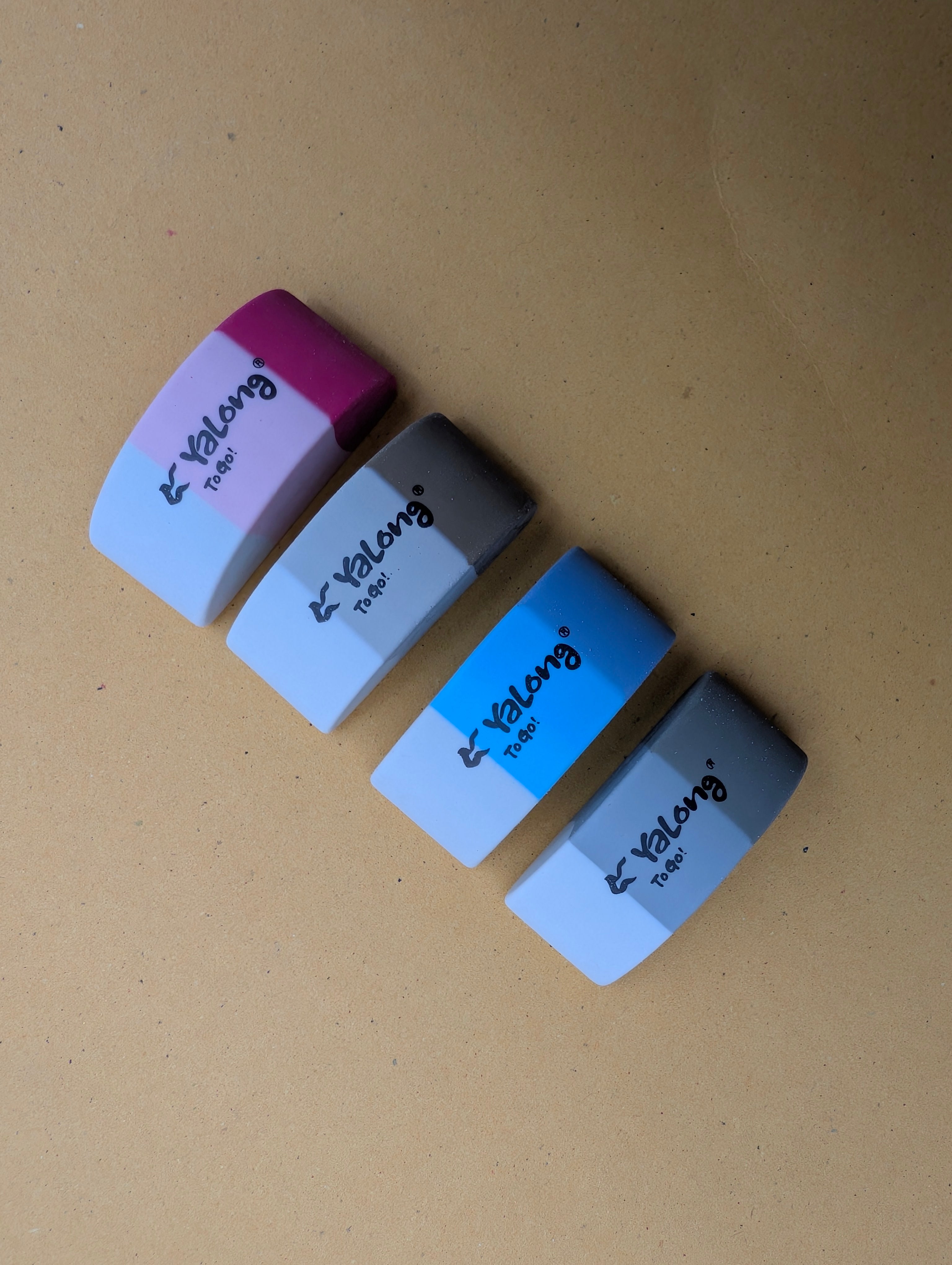 YALONG TPR NON TOXIC ERASERS PACK OF 4