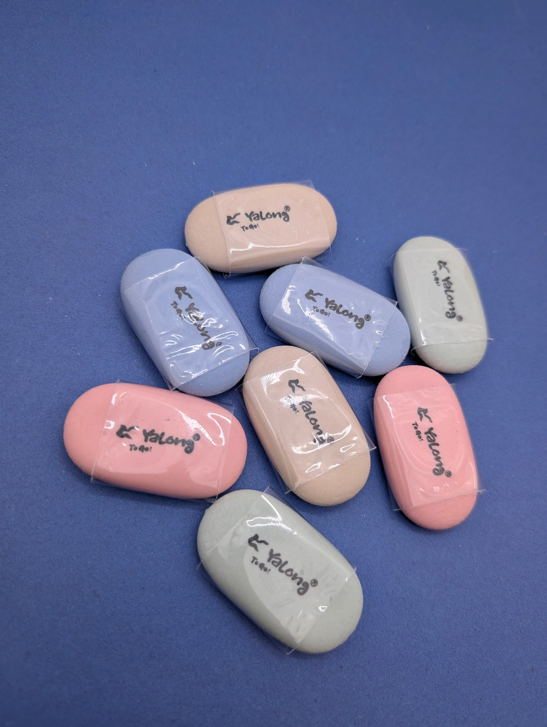 YALONG OVAL SOFT EASY ERASERS PACK OF 4
