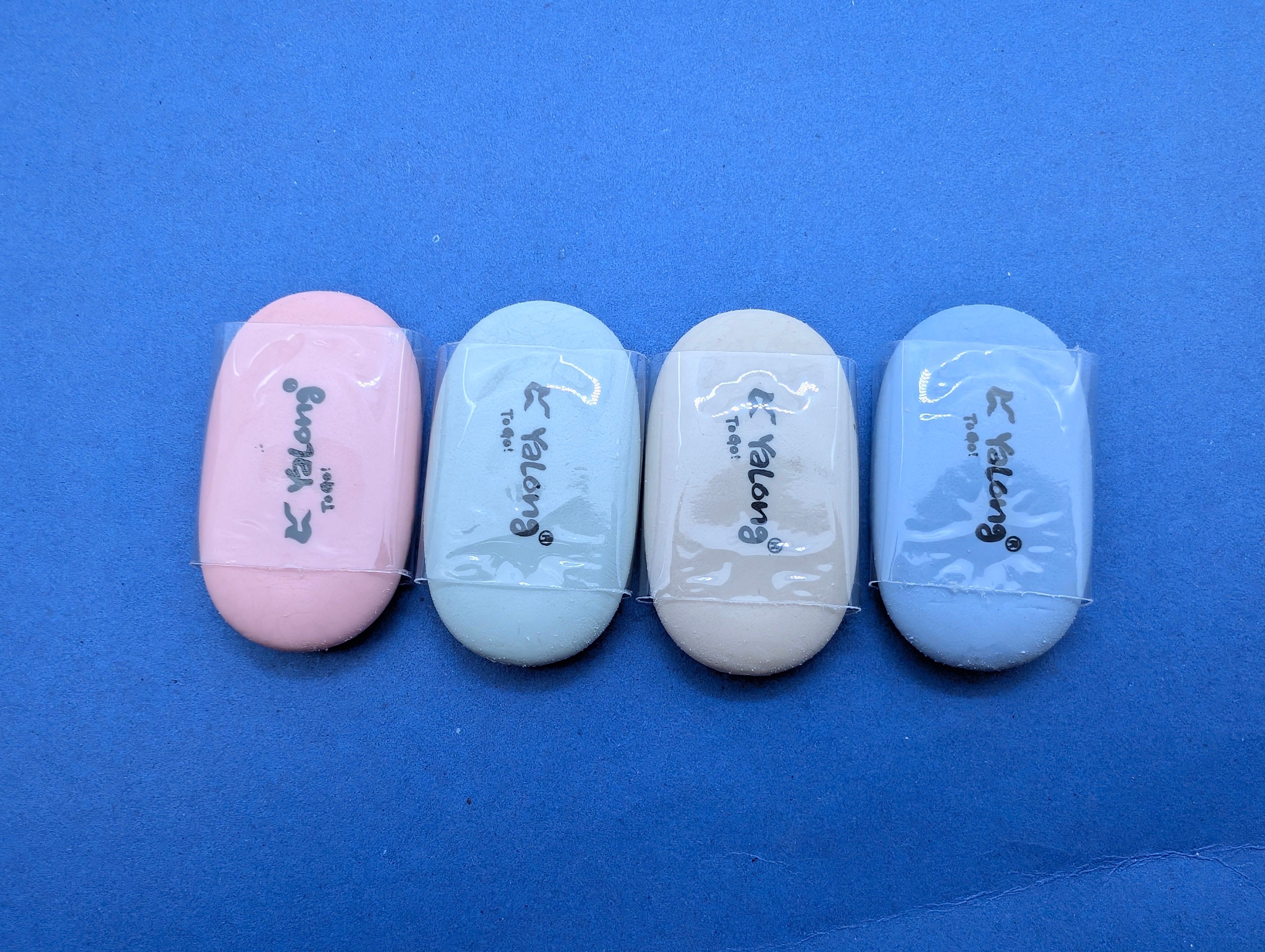 YALONG OVAL SOFT EASY ERASERS PACK OF 4