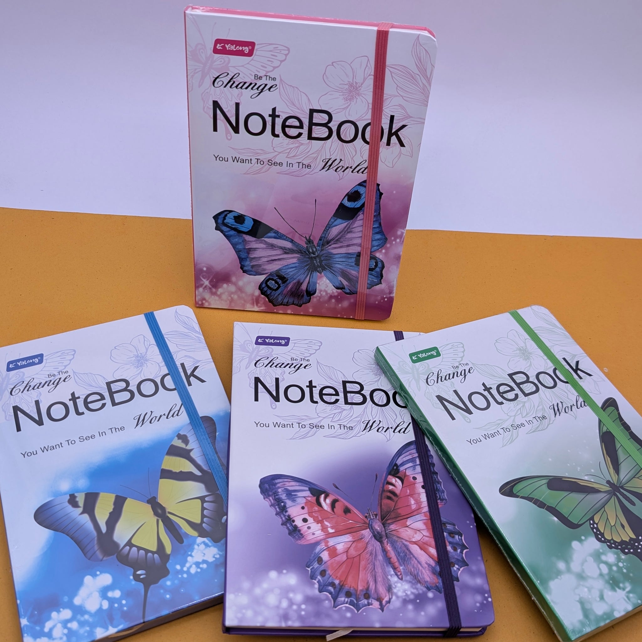 YALONG BUTTERFLY THEMED ELASTIC NOTEBOOKS