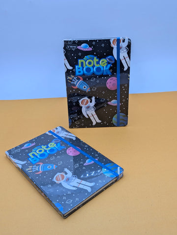 SPACE THEMED ELASTIC CLOSURE NOTEBOOKS