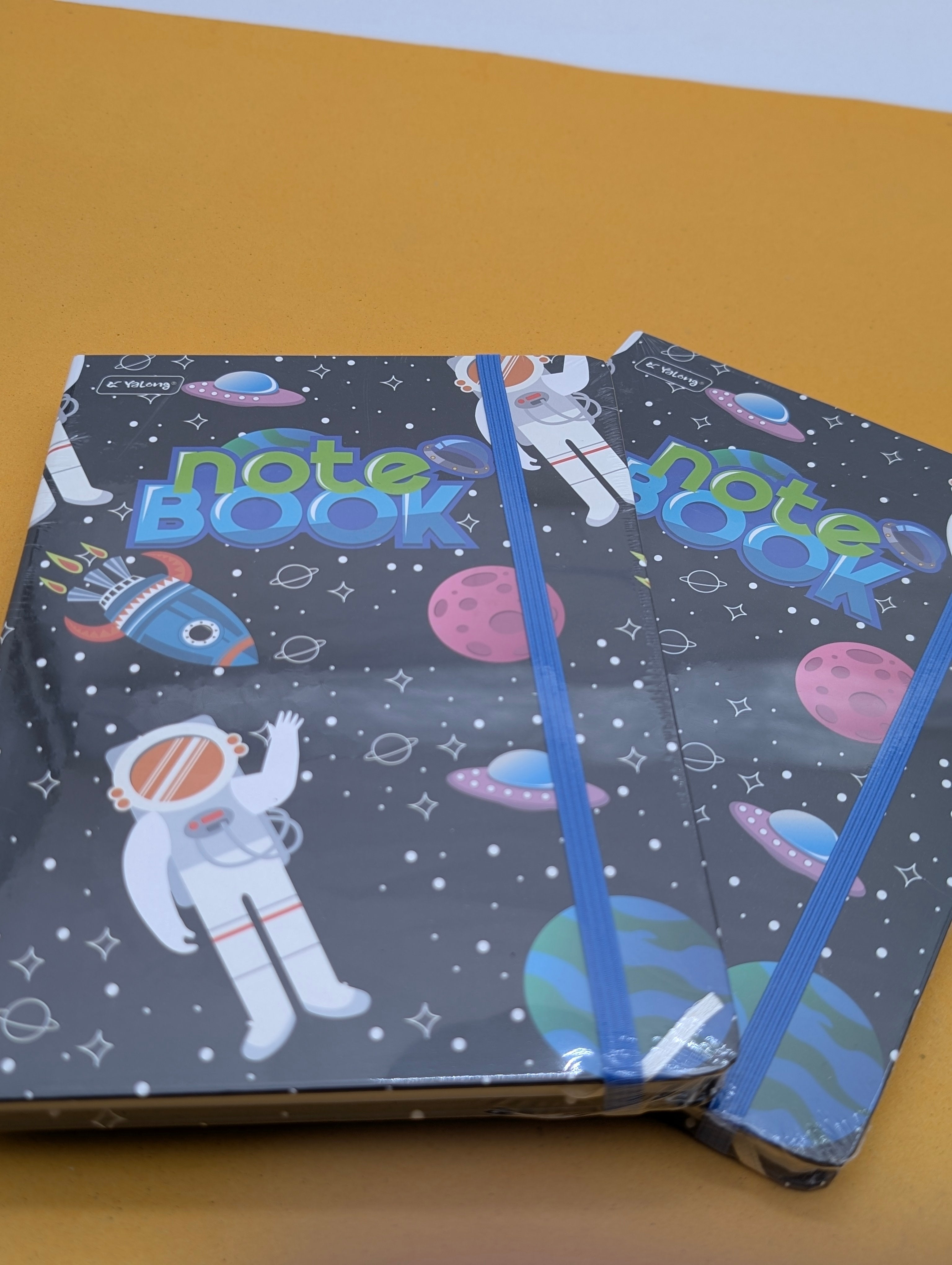 SPACE THEMED ELASTIC CLOSURE NOTEBOOKS