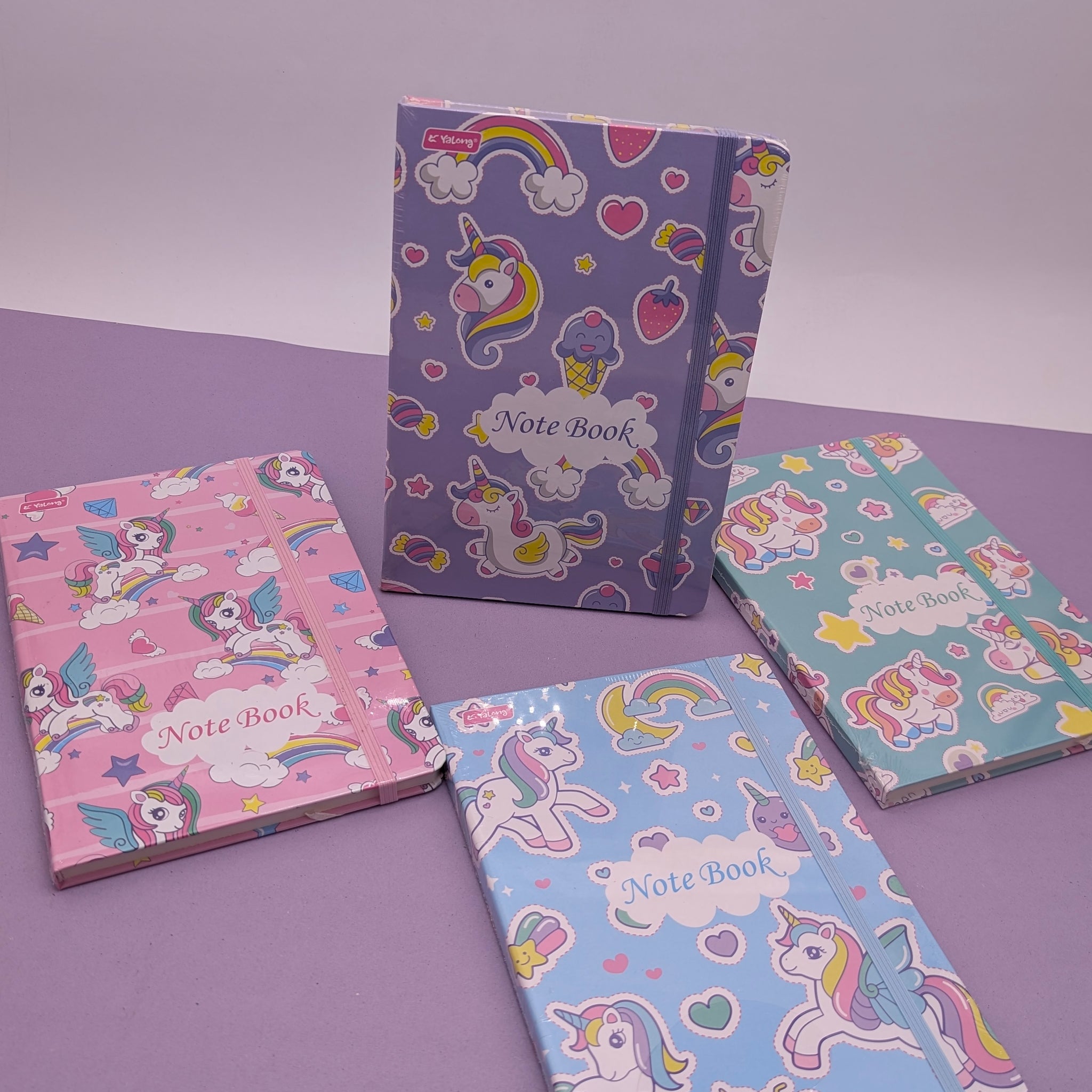 YALONG UNICORN THEMED ELASTIC NOTEBOOKS