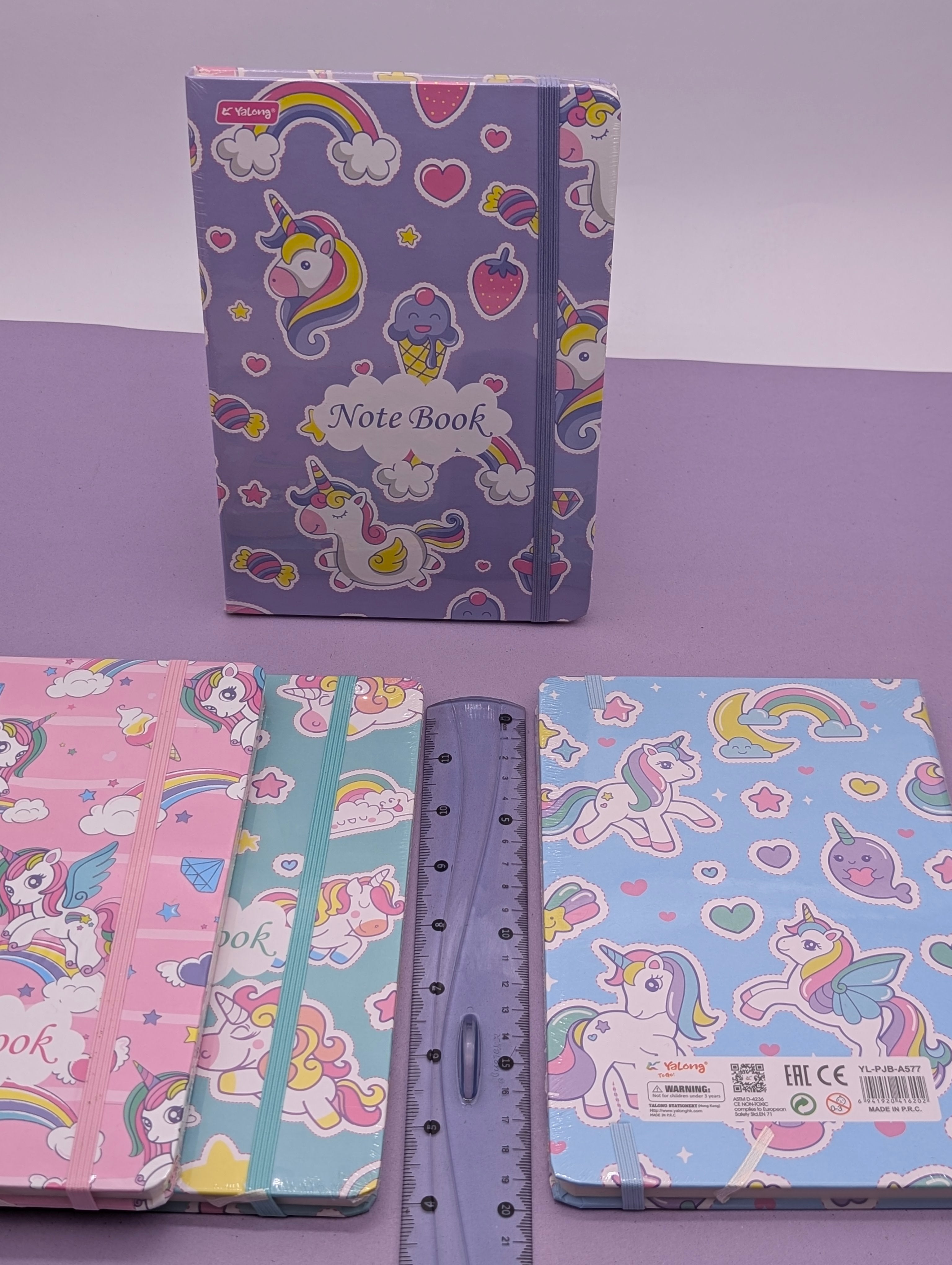 YALONG UNICORN THEMED ELASTIC NOTEBOOKS
