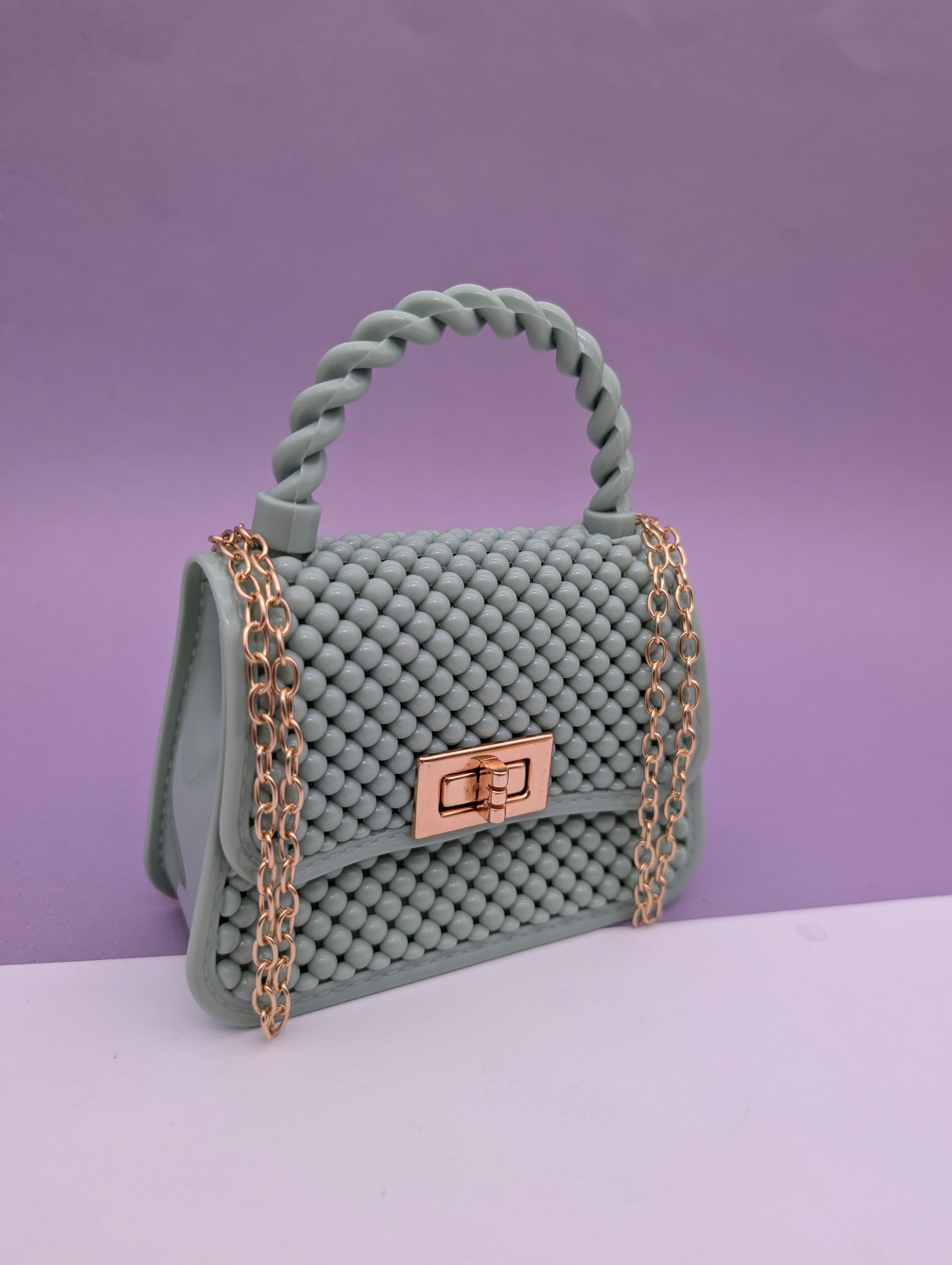 TEXTURED TWIST HANDLE MINI BAGS