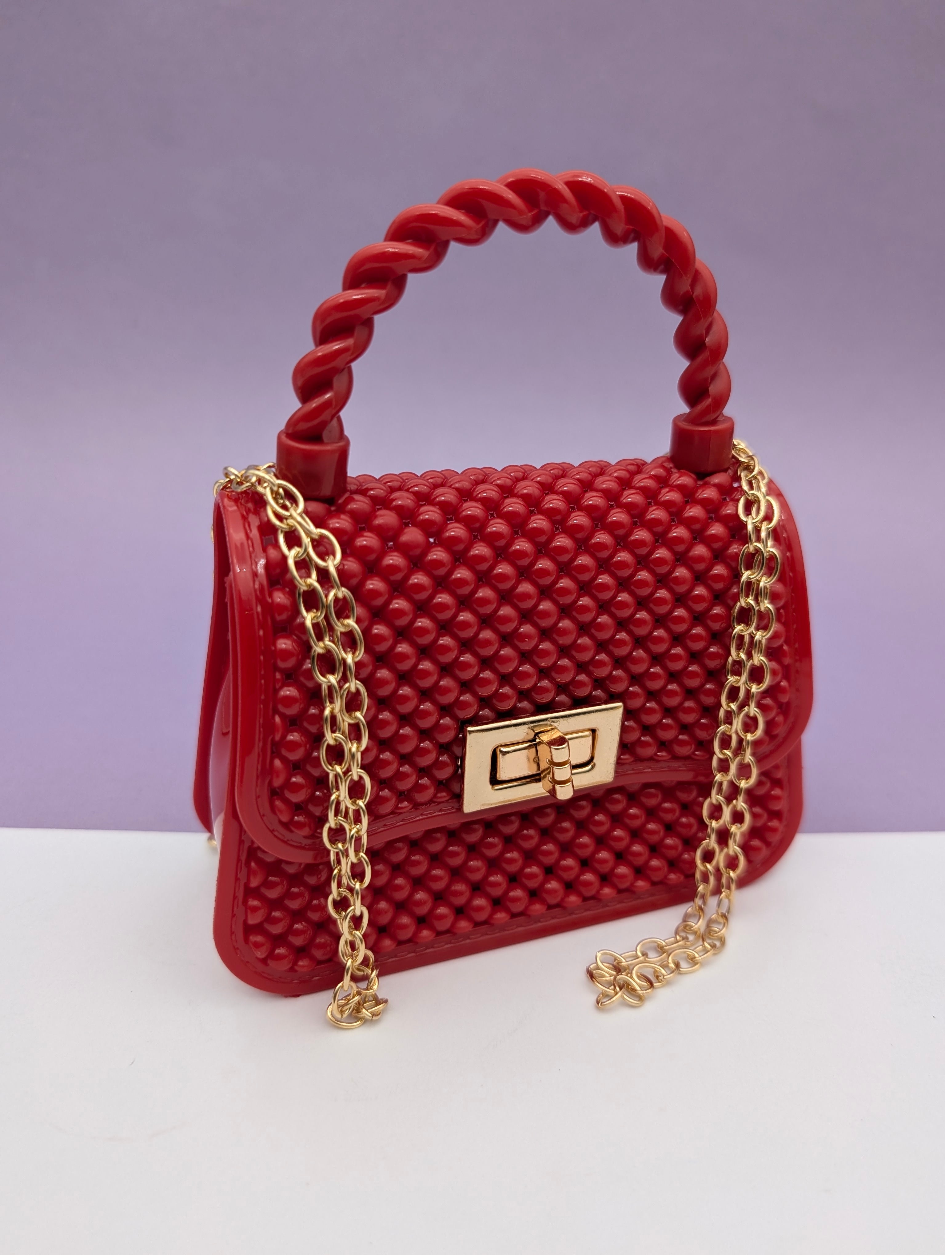 TEXTURED TWIST HANDLE MINI BAGS