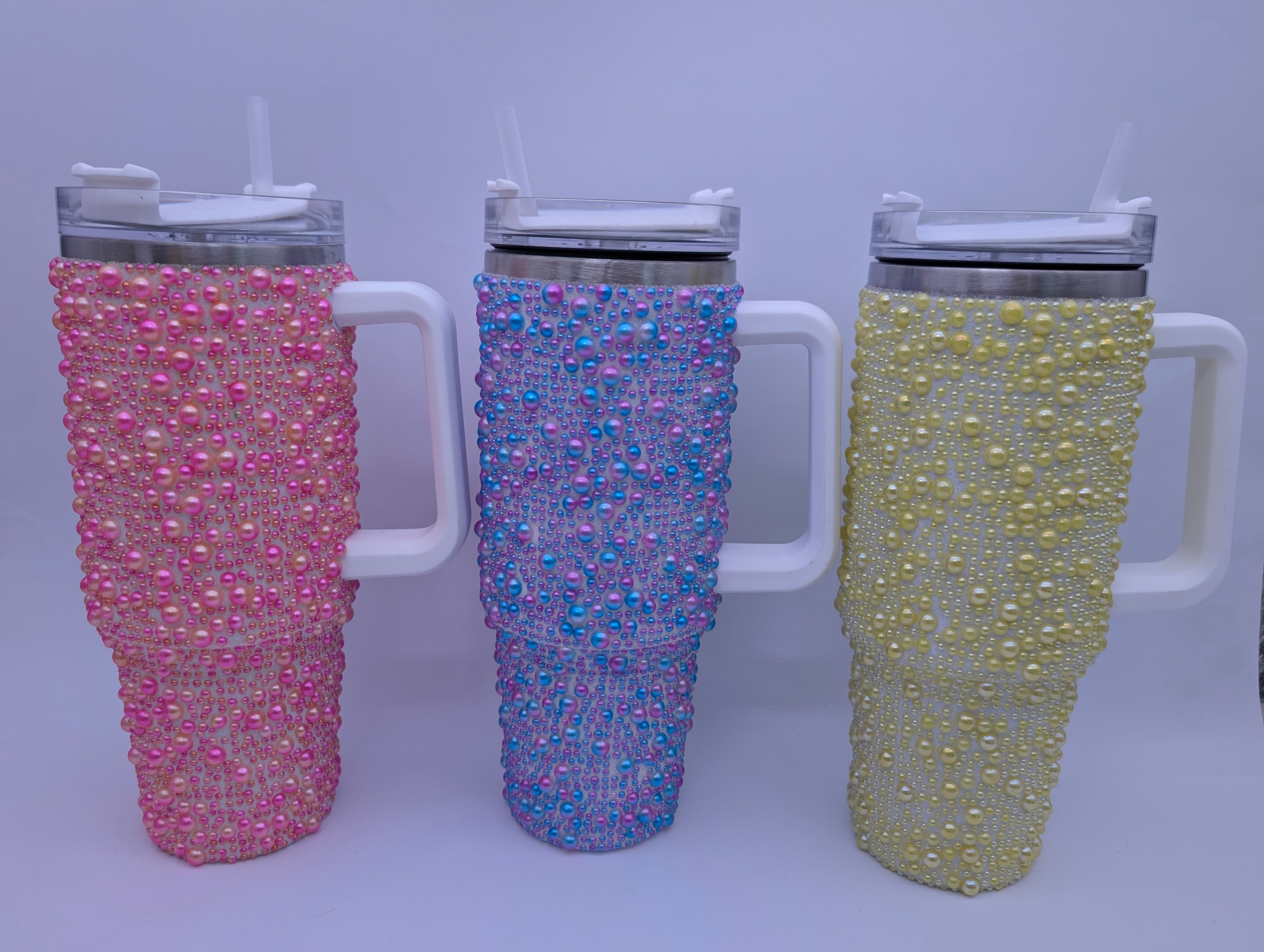 LUXURY PEARL BEADED TUMBLER CUPS