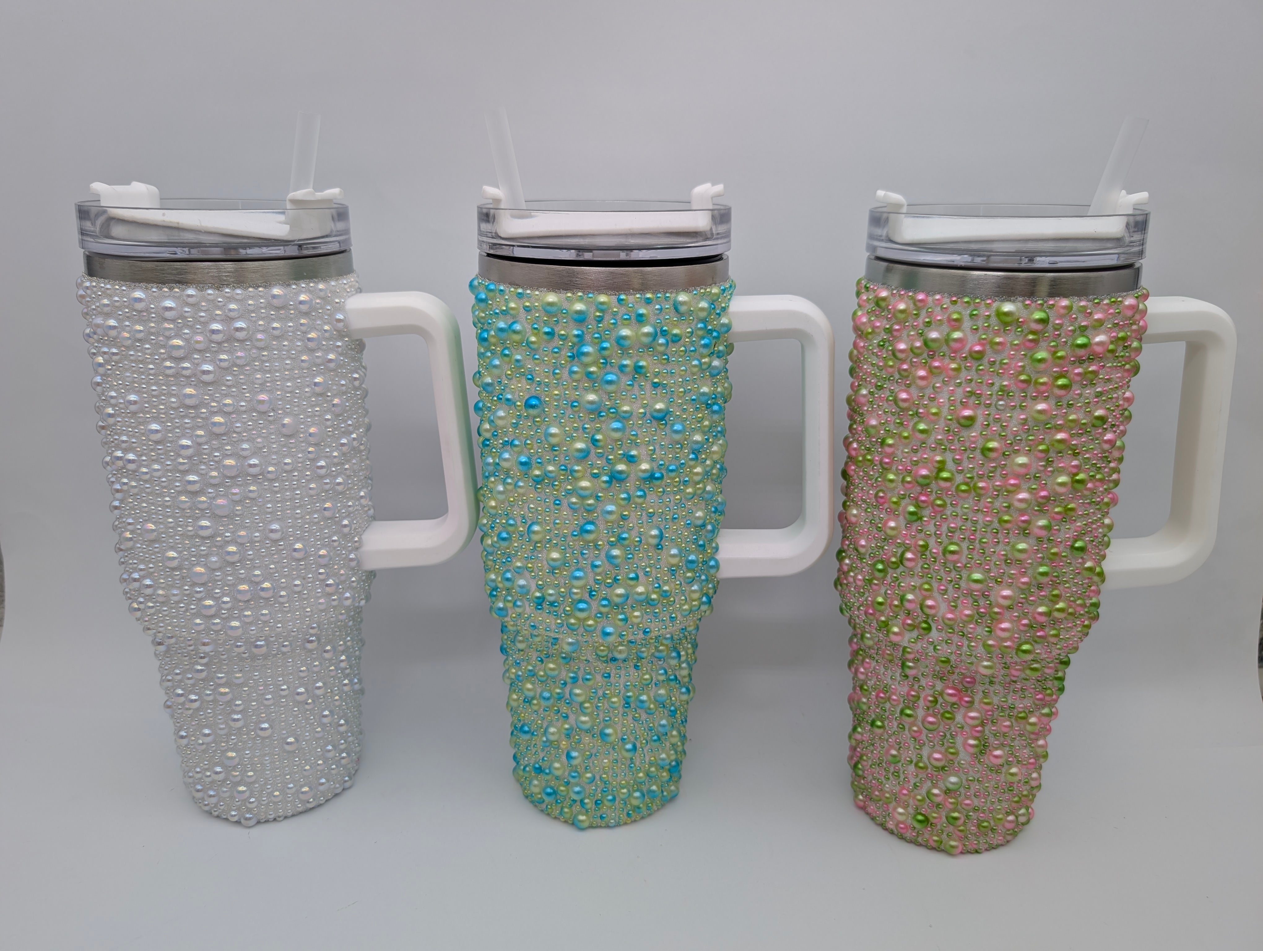 LUXURY PEARL BEADED TUMBLER CUPS