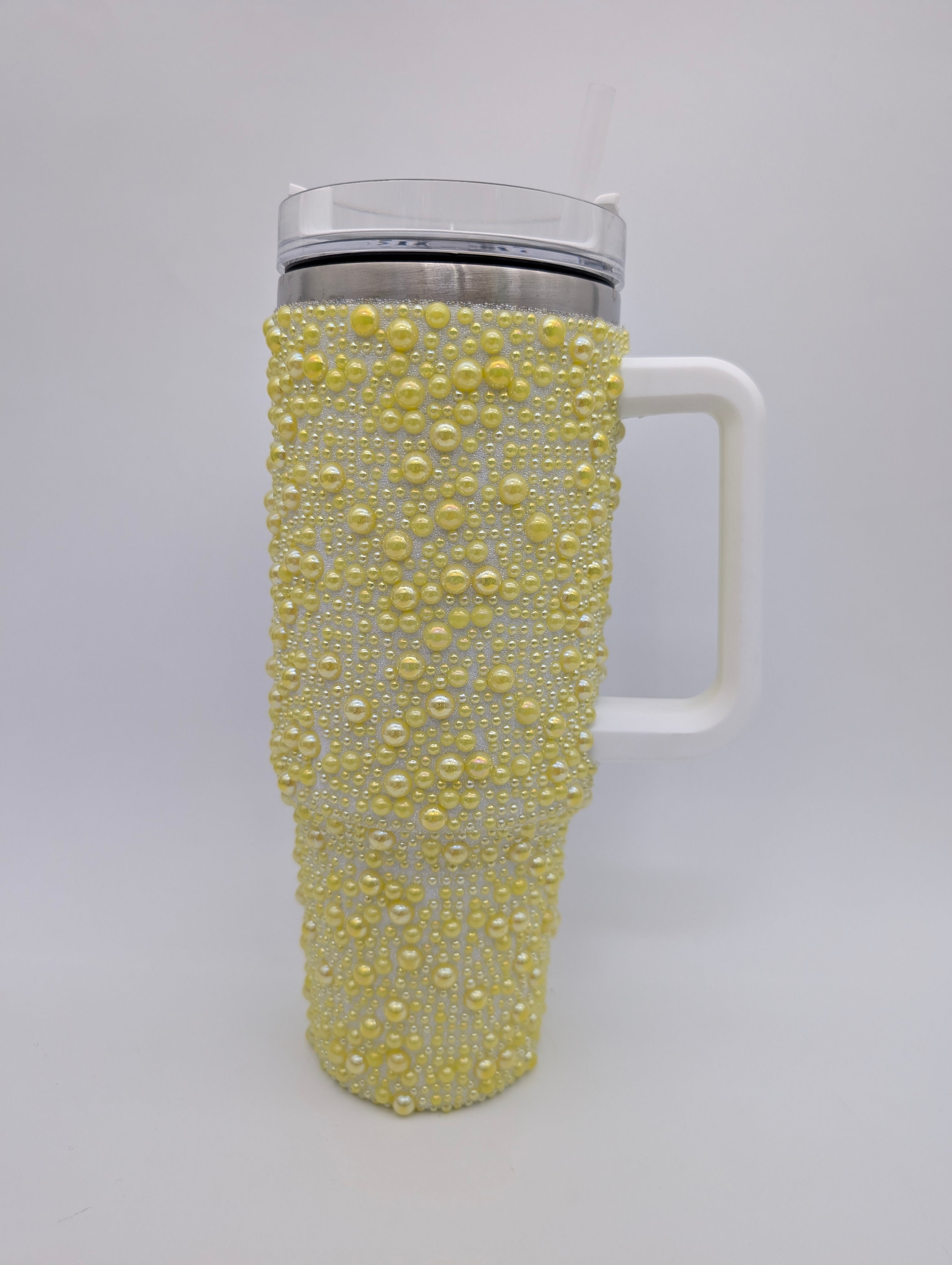 LUXURY PEARL BEADED TUMBLER CUPS