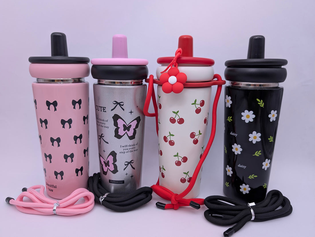 INSULATED TUMBLER WITH STRAW