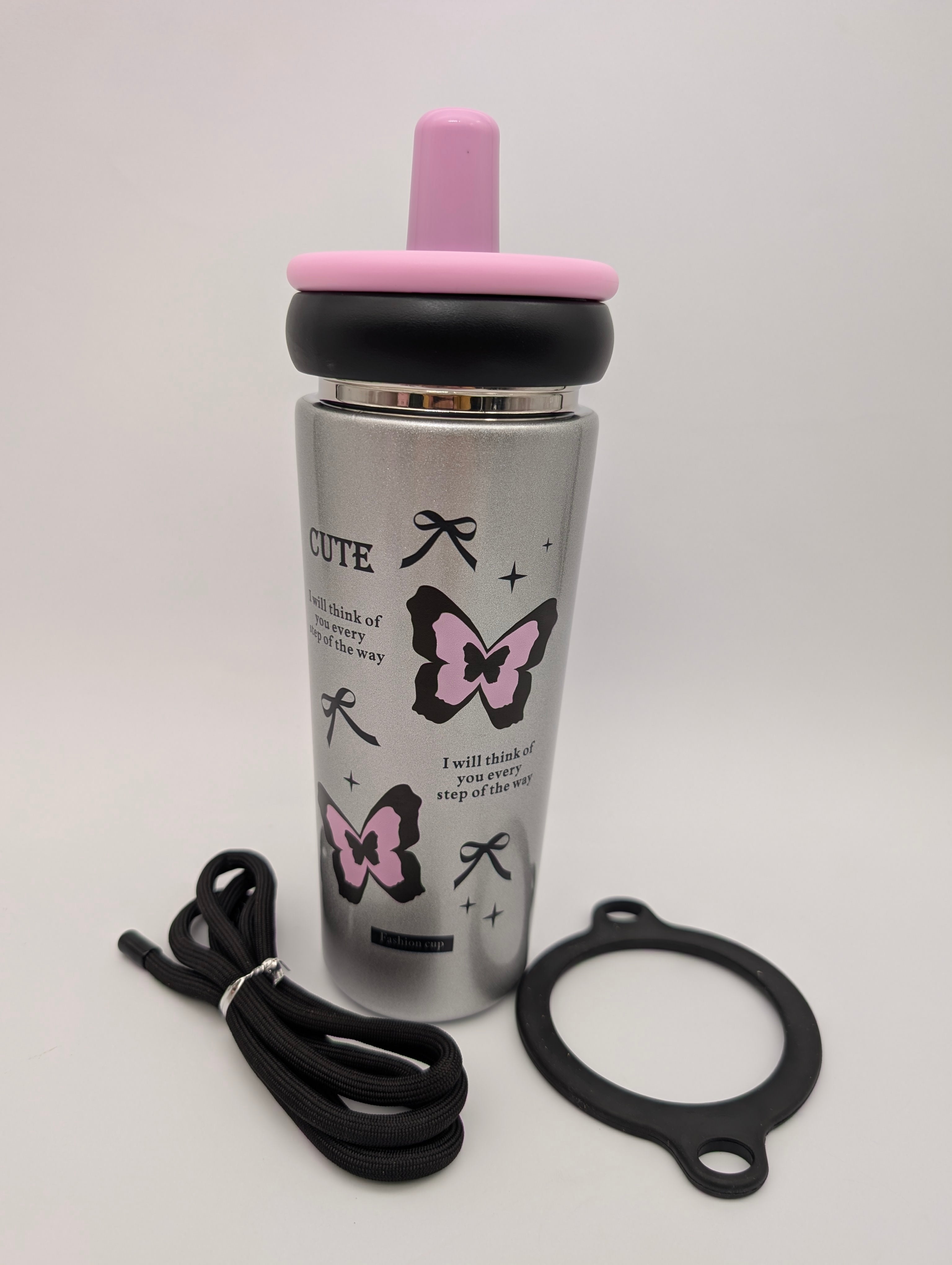INSULATED TUMBLER WITH STRAW