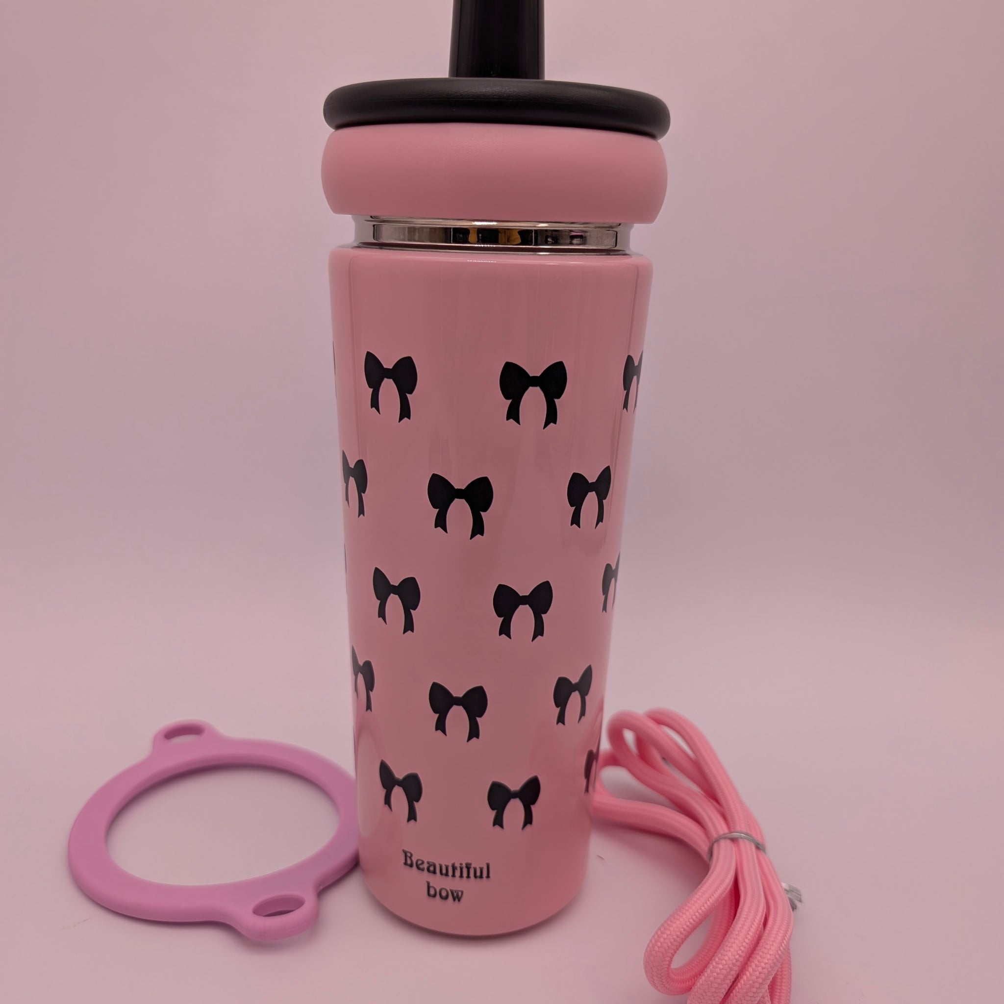 INSULATED TUMBLER WITH STRAW