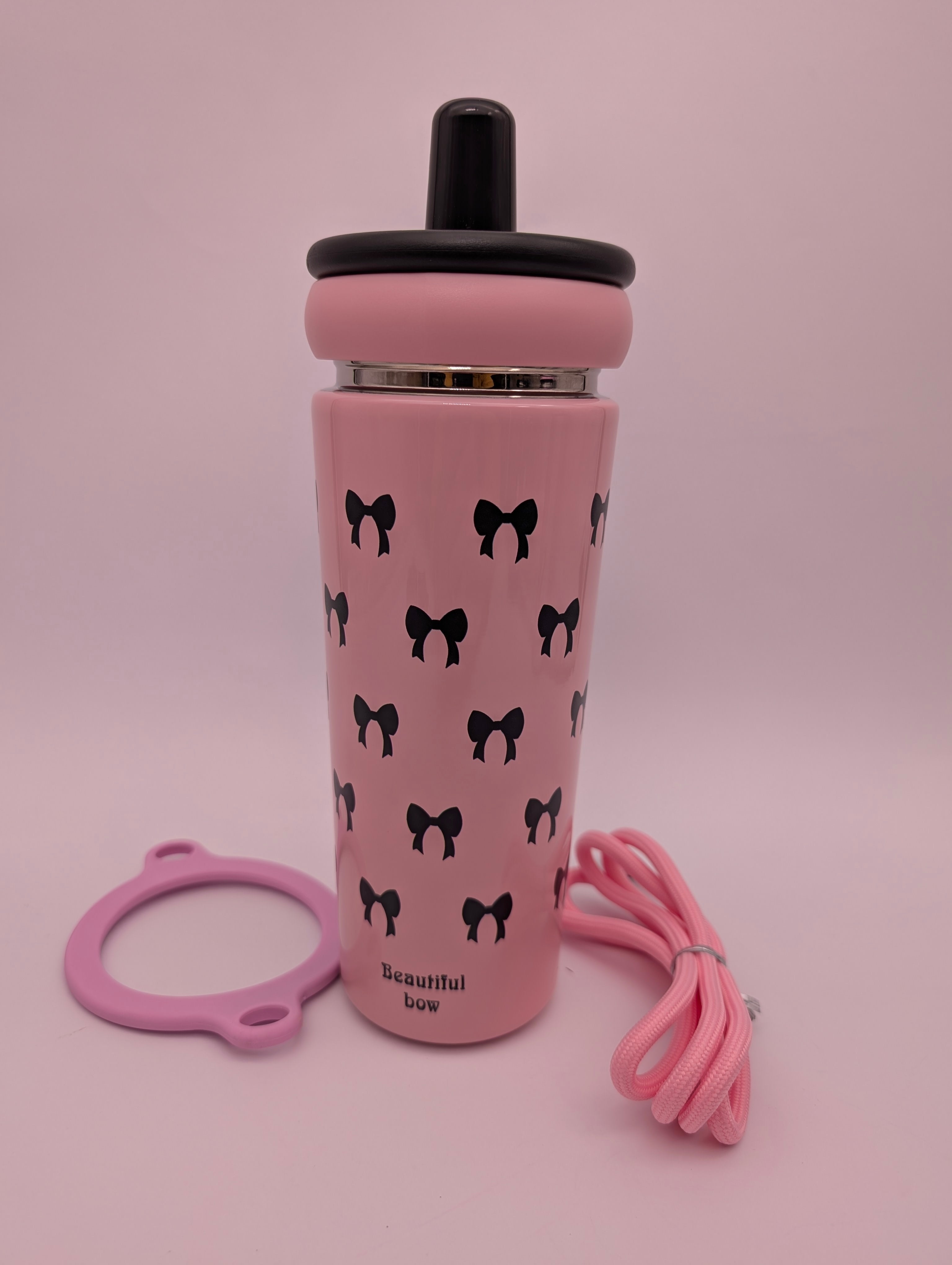 INSULATED TUMBLER WITH STRAW