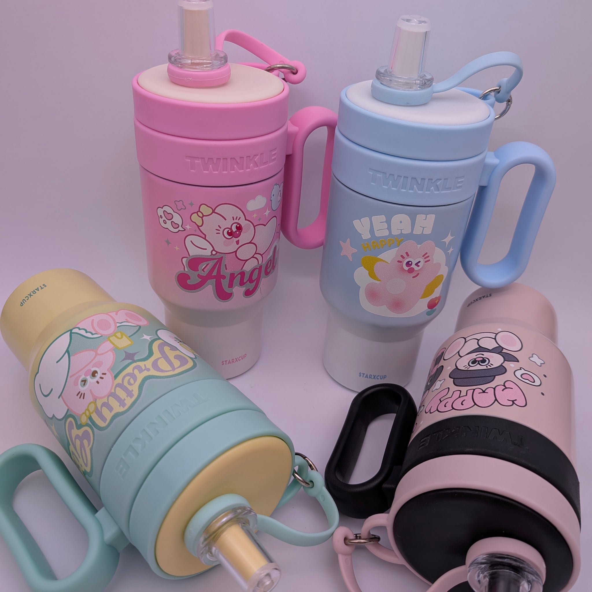BEAUTIFUL CARTOON TUMBLER WITH STRAW