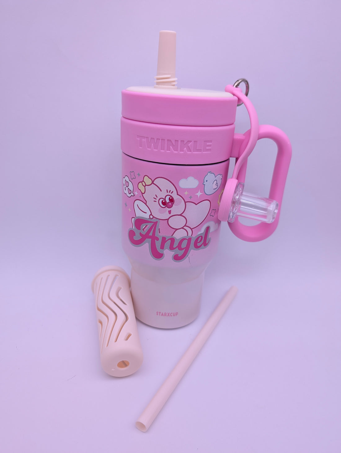 BEAUTIFUL CARTOON TUMBLER WITH STRAW