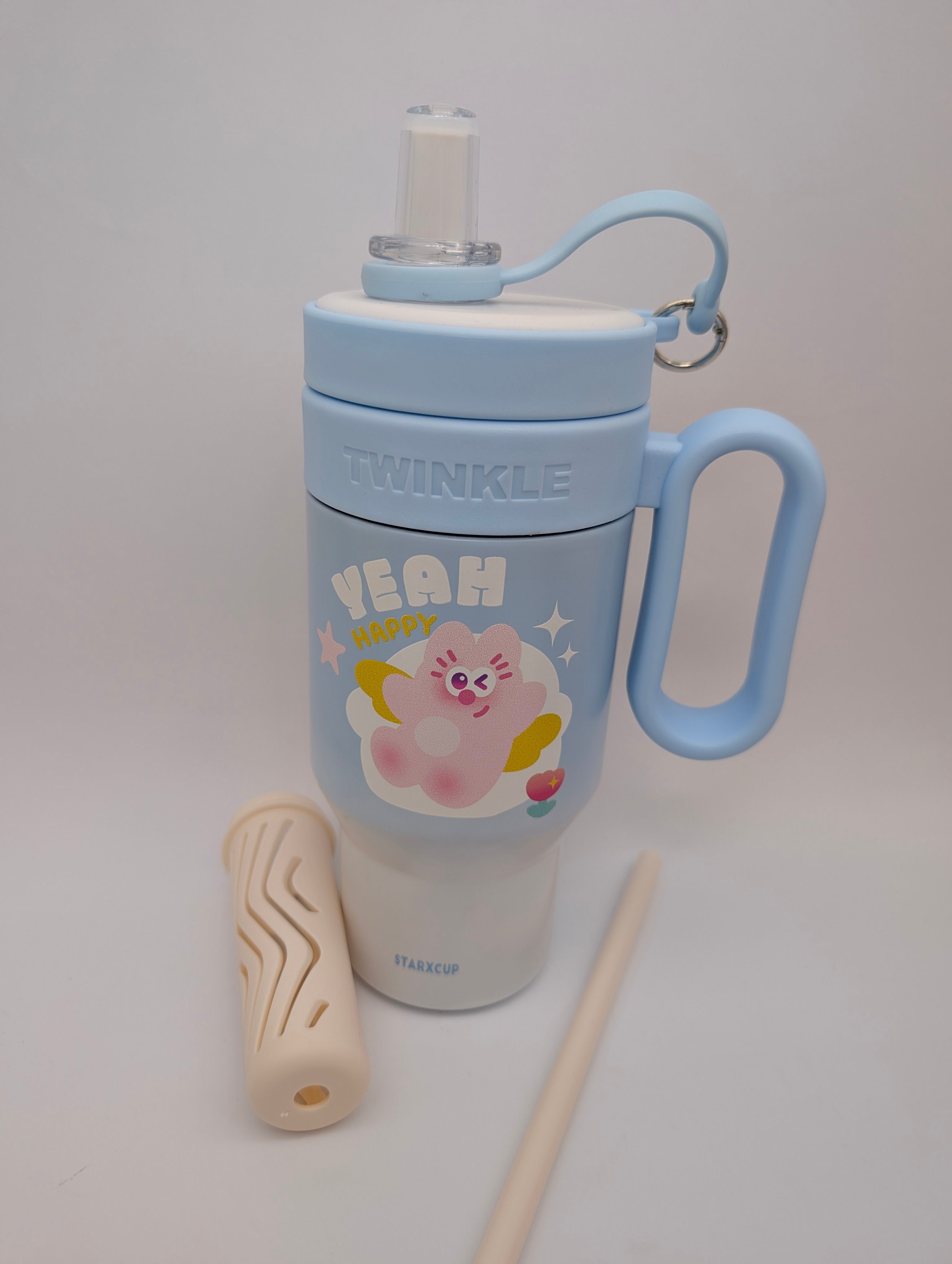 BEAUTIFUL CARTOON TUMBLER WITH STRAW