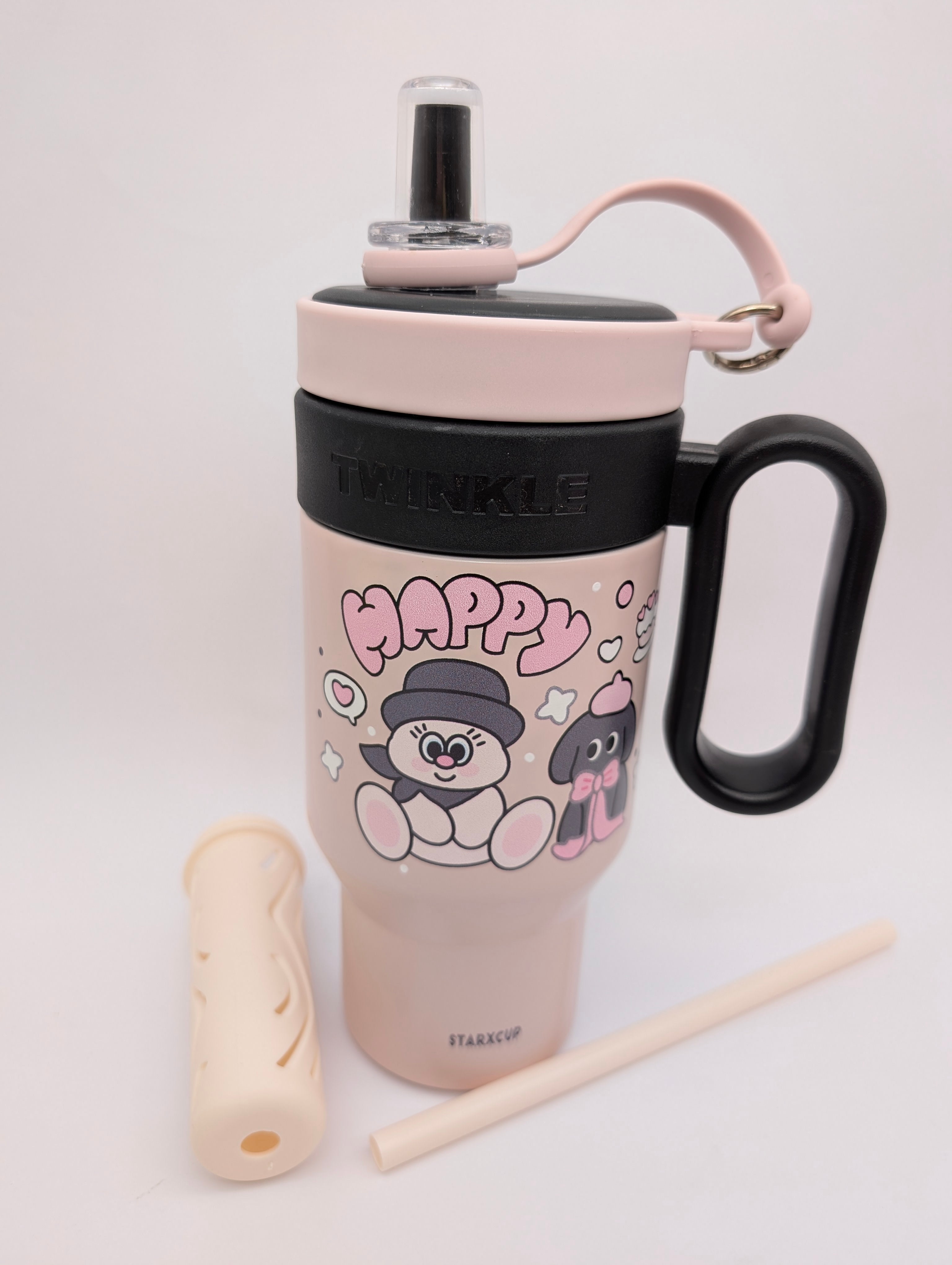 BEAUTIFUL CARTOON TUMBLER WITH STRAW