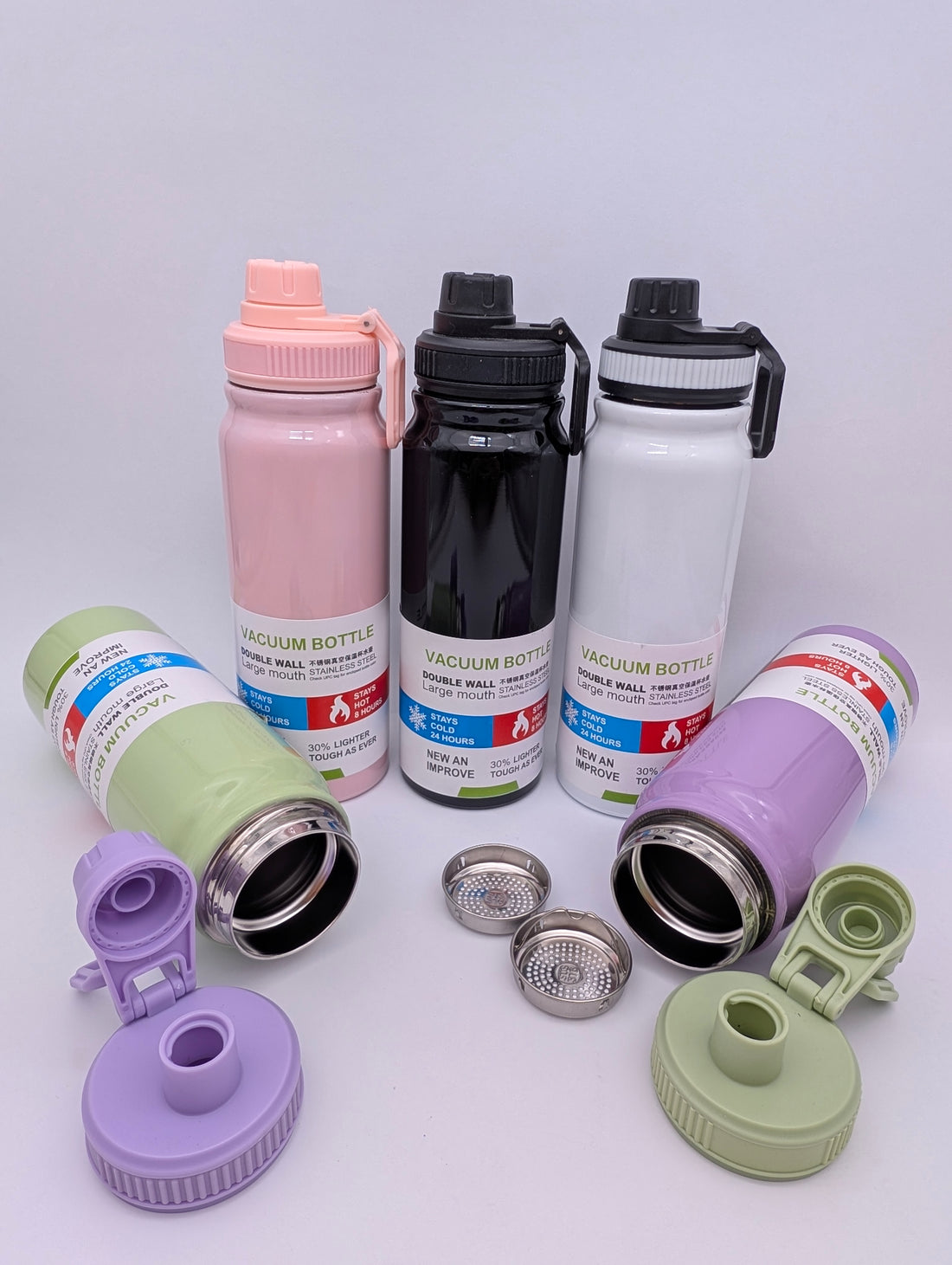 LARGE VACUUM INSULATED WATER BOTTLE