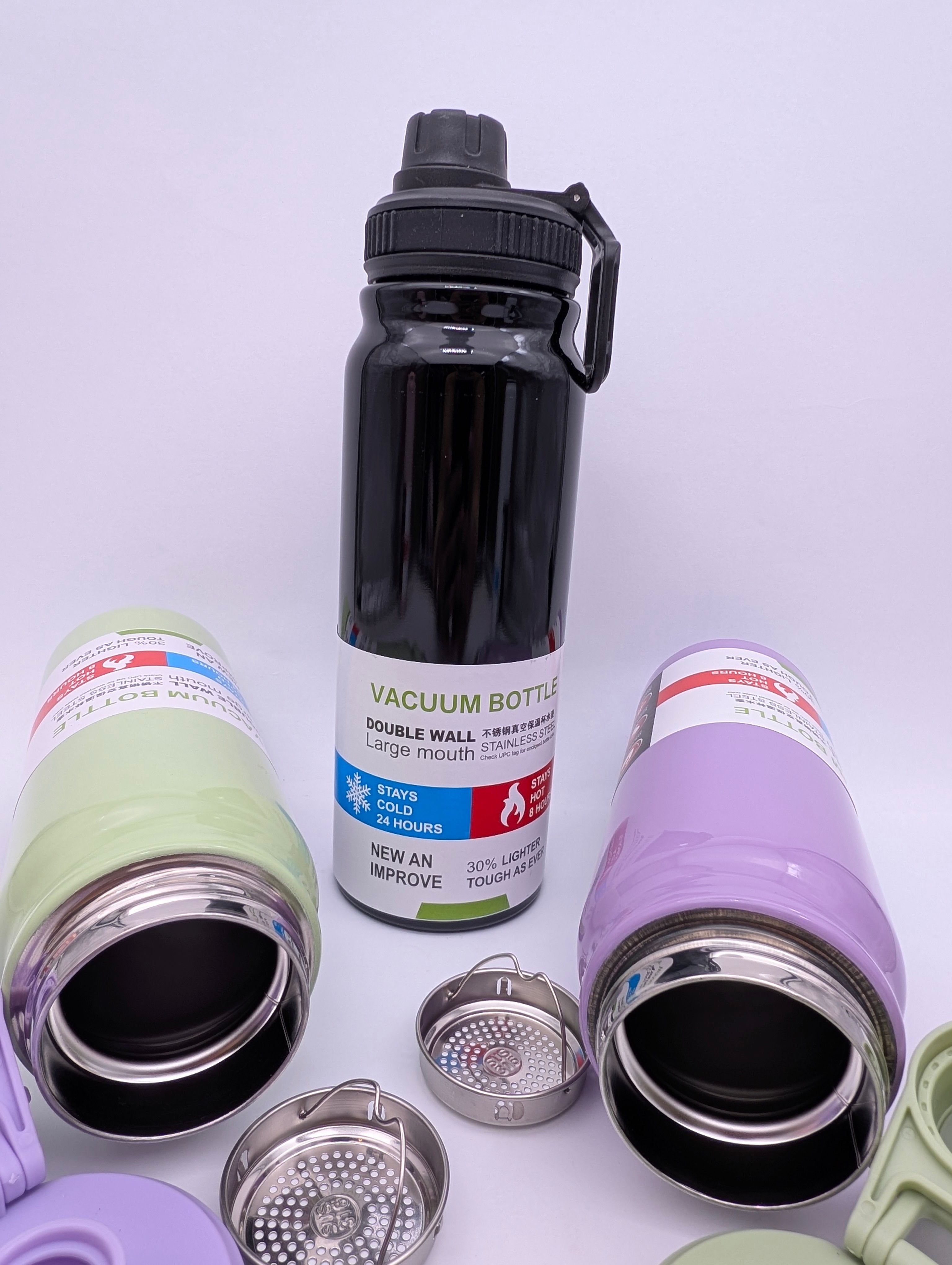 LARGE VACUUM INSULATED WATER BOTTLE