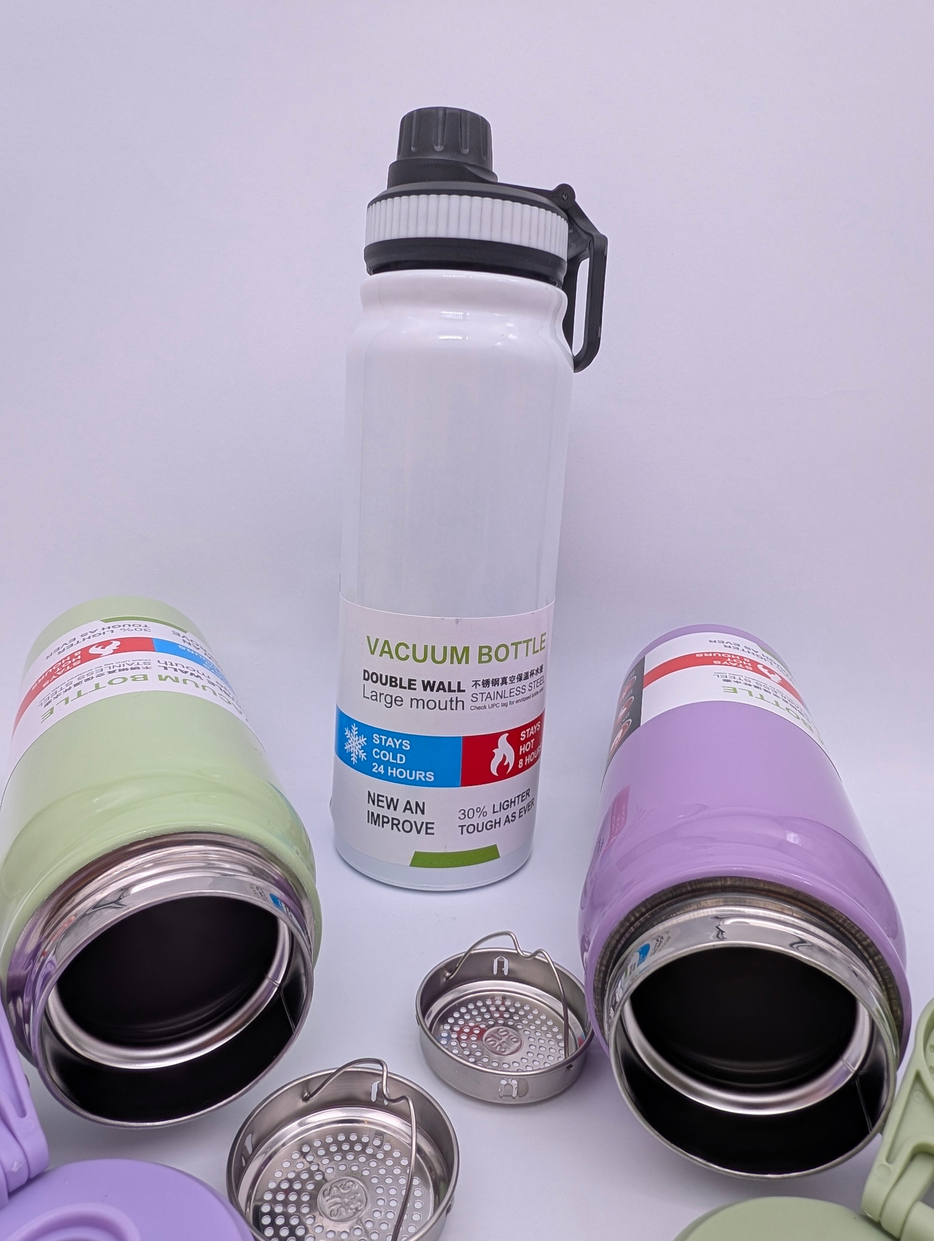 LARGE VACUUM INSULATED WATER BOTTLE