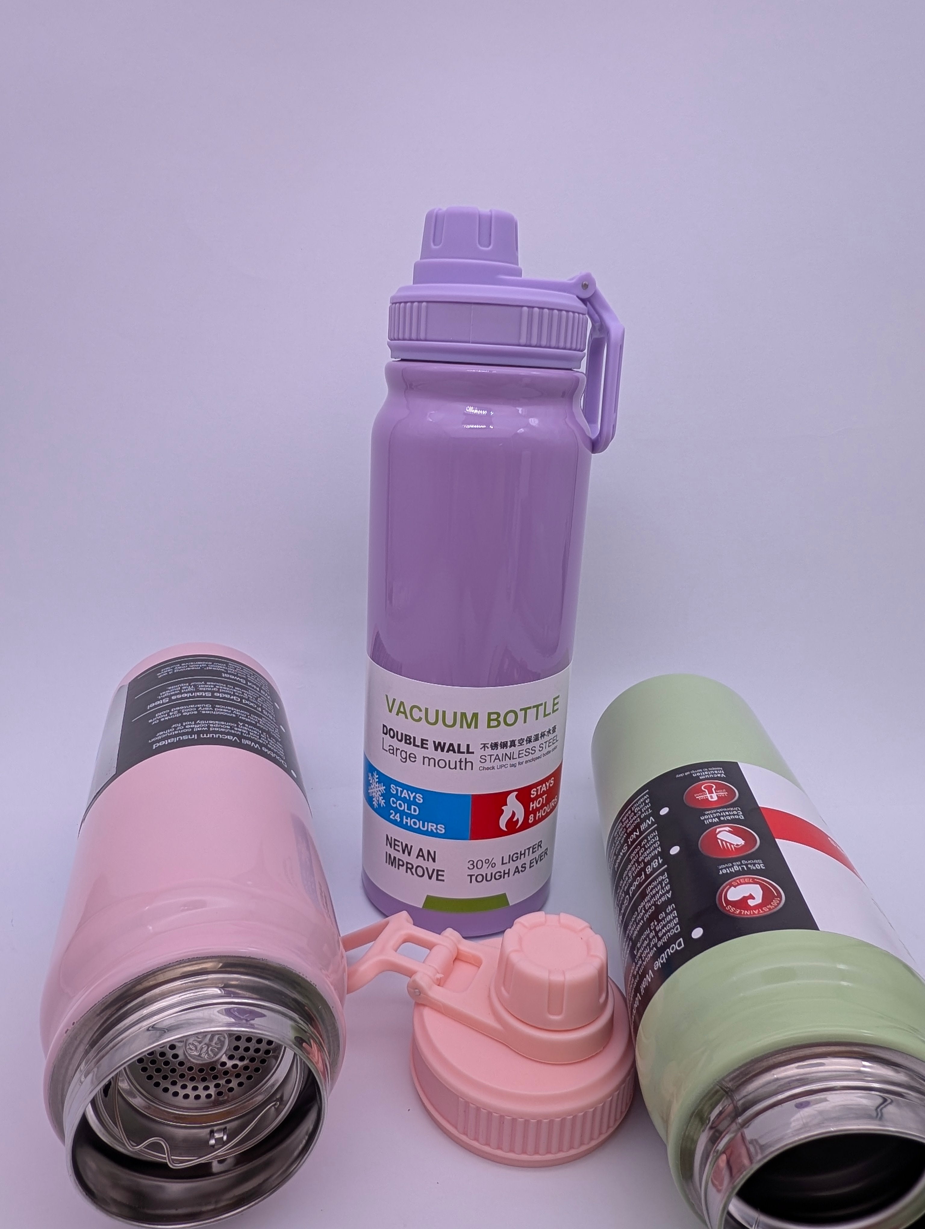 LARGE VACUUM INSULATED WATER BOTTLE