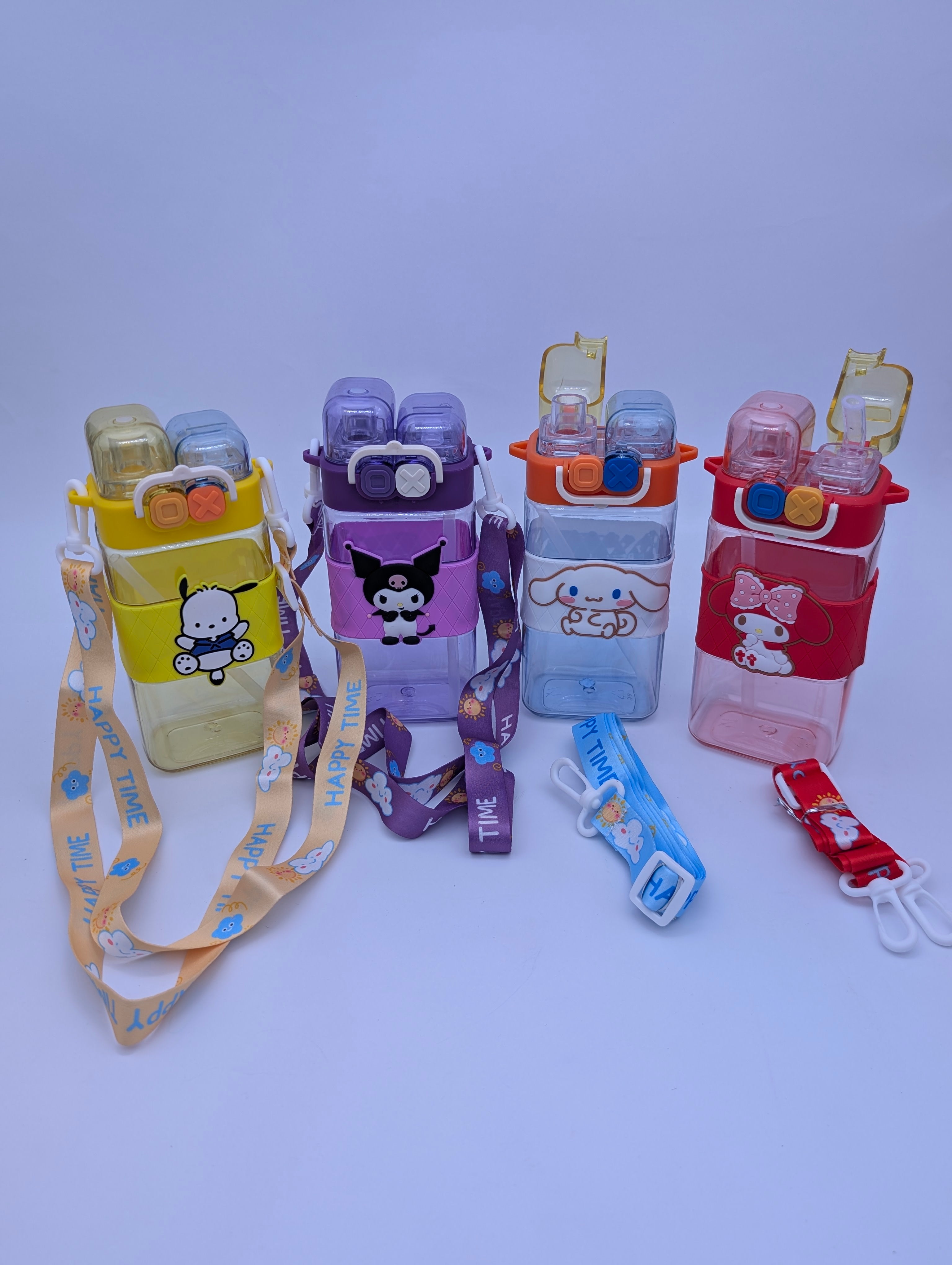 SANRIO PORTABLE STRAP PLASTIC WATER BOTTLES