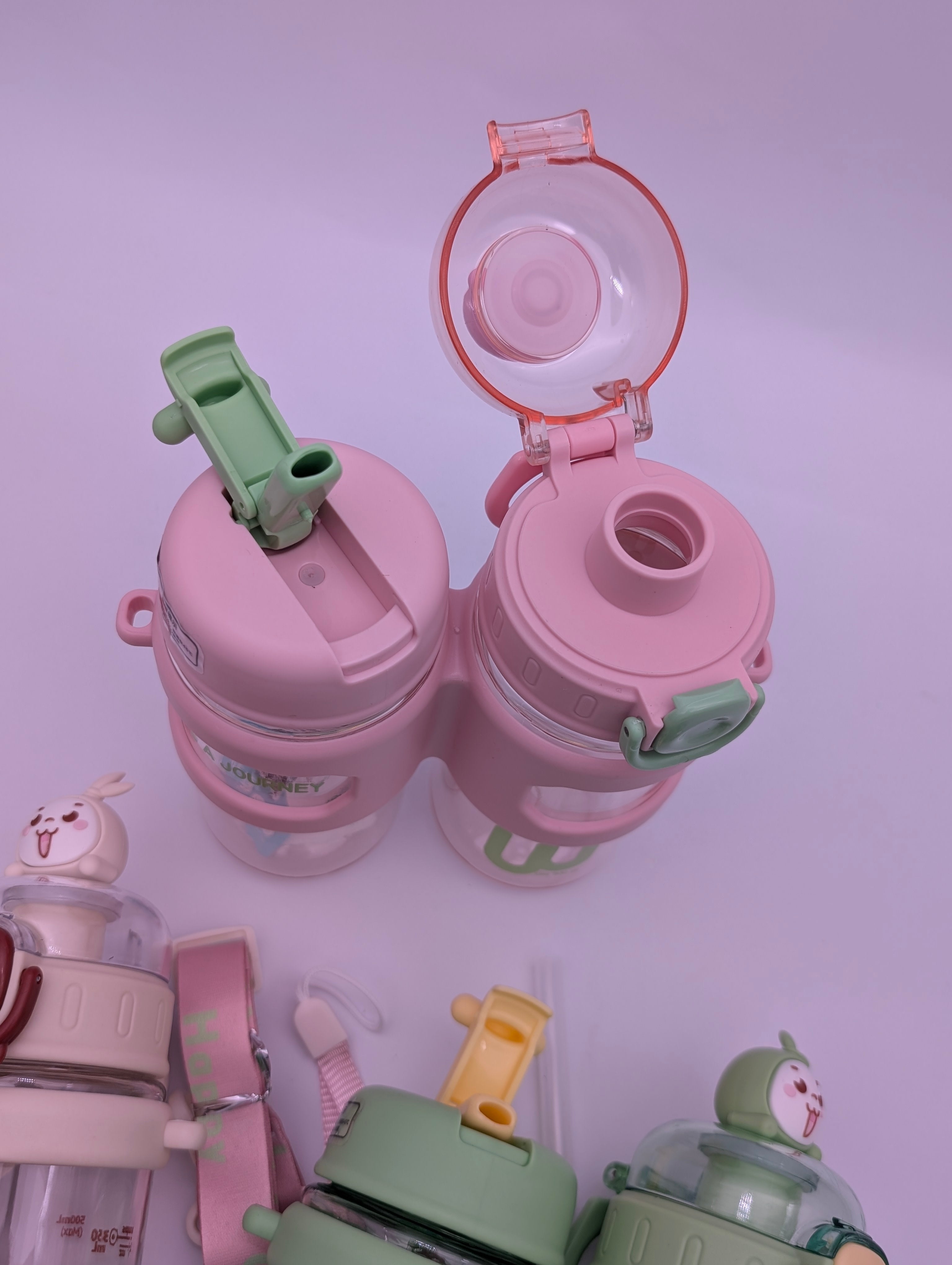 ADORABLE BUNNY EAR DOUBLE WATER BOTTLE