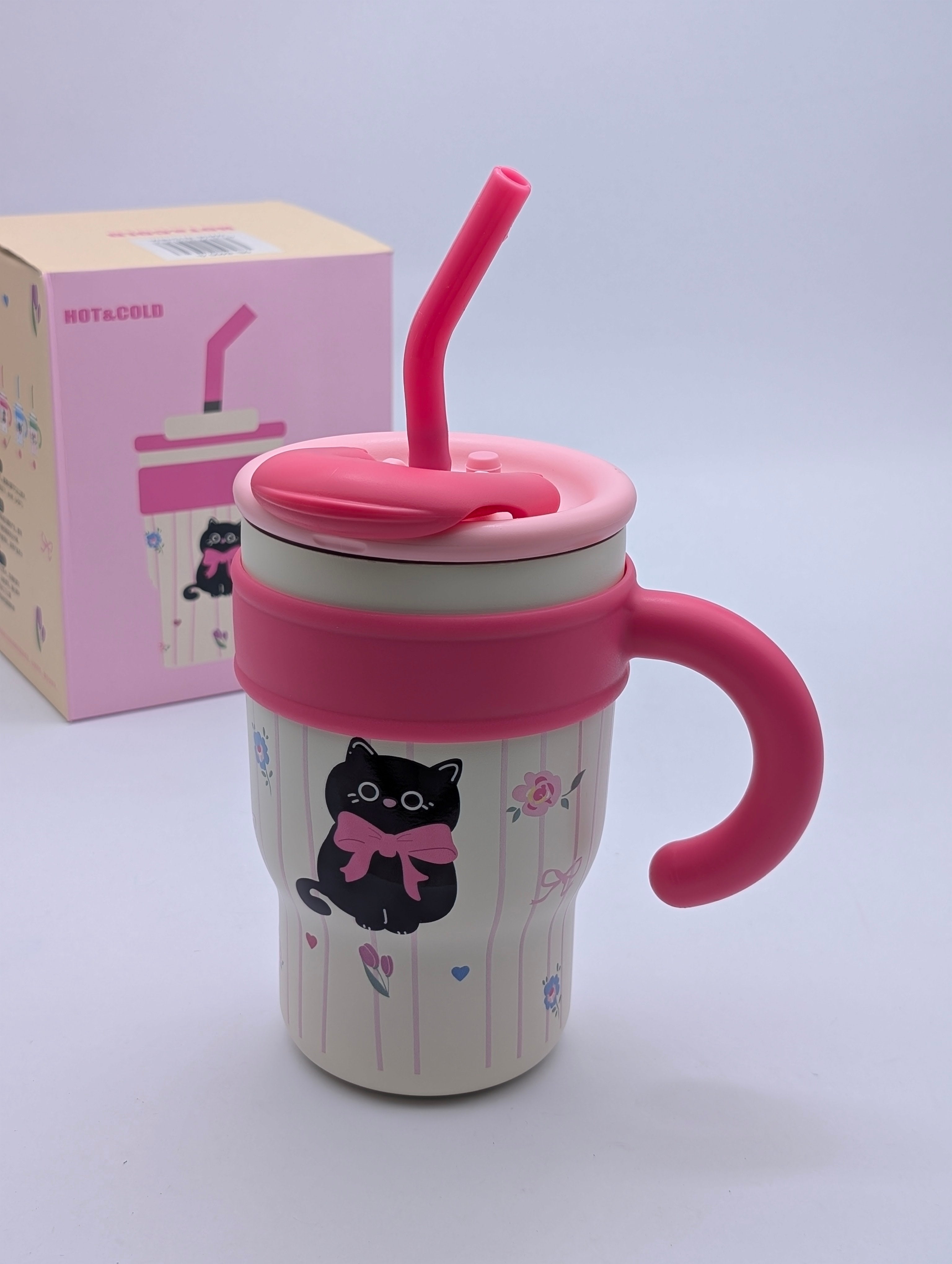 COLORFUL ANIMALS MINI TUMBLERS WITH STRAW