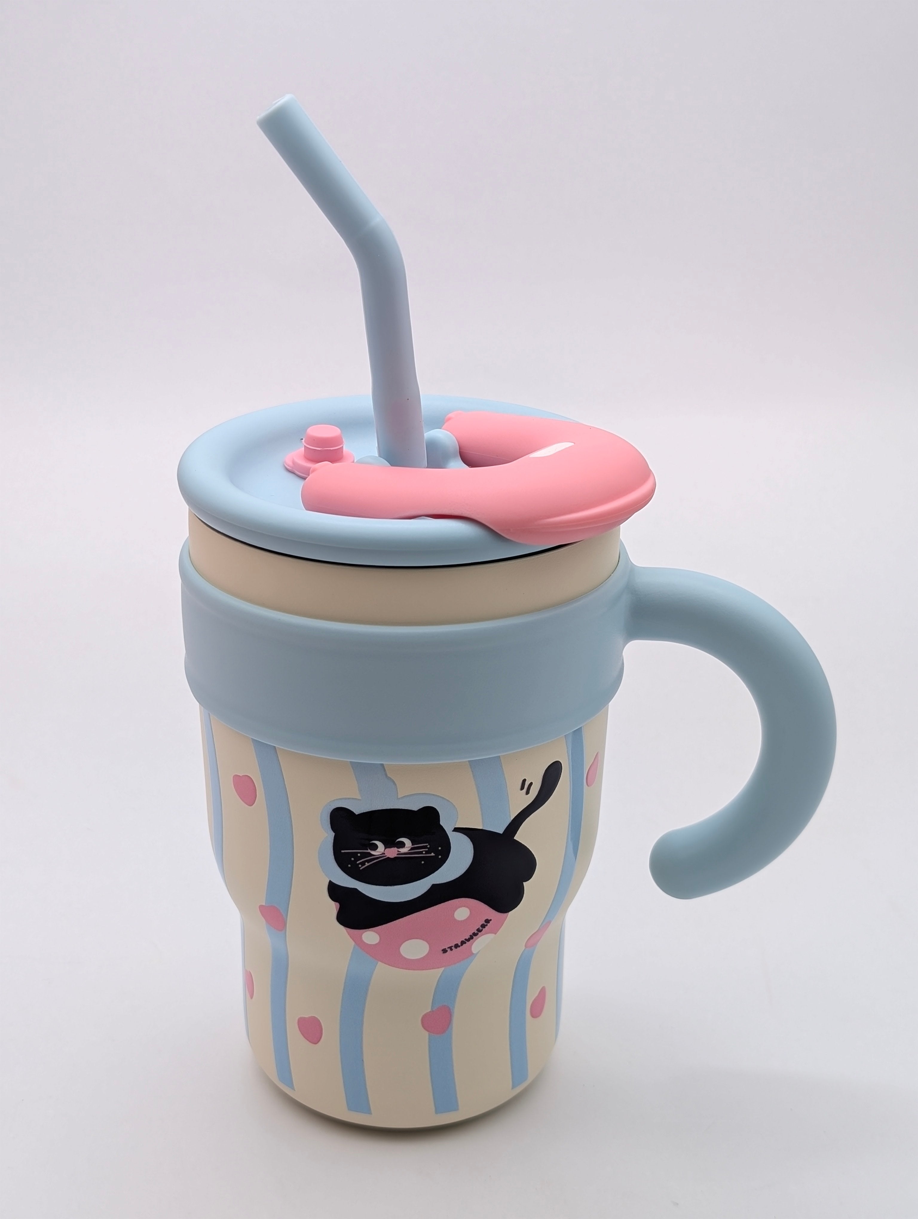 COLORFUL ANIMALS MINI TUMBLERS WITH STRAW