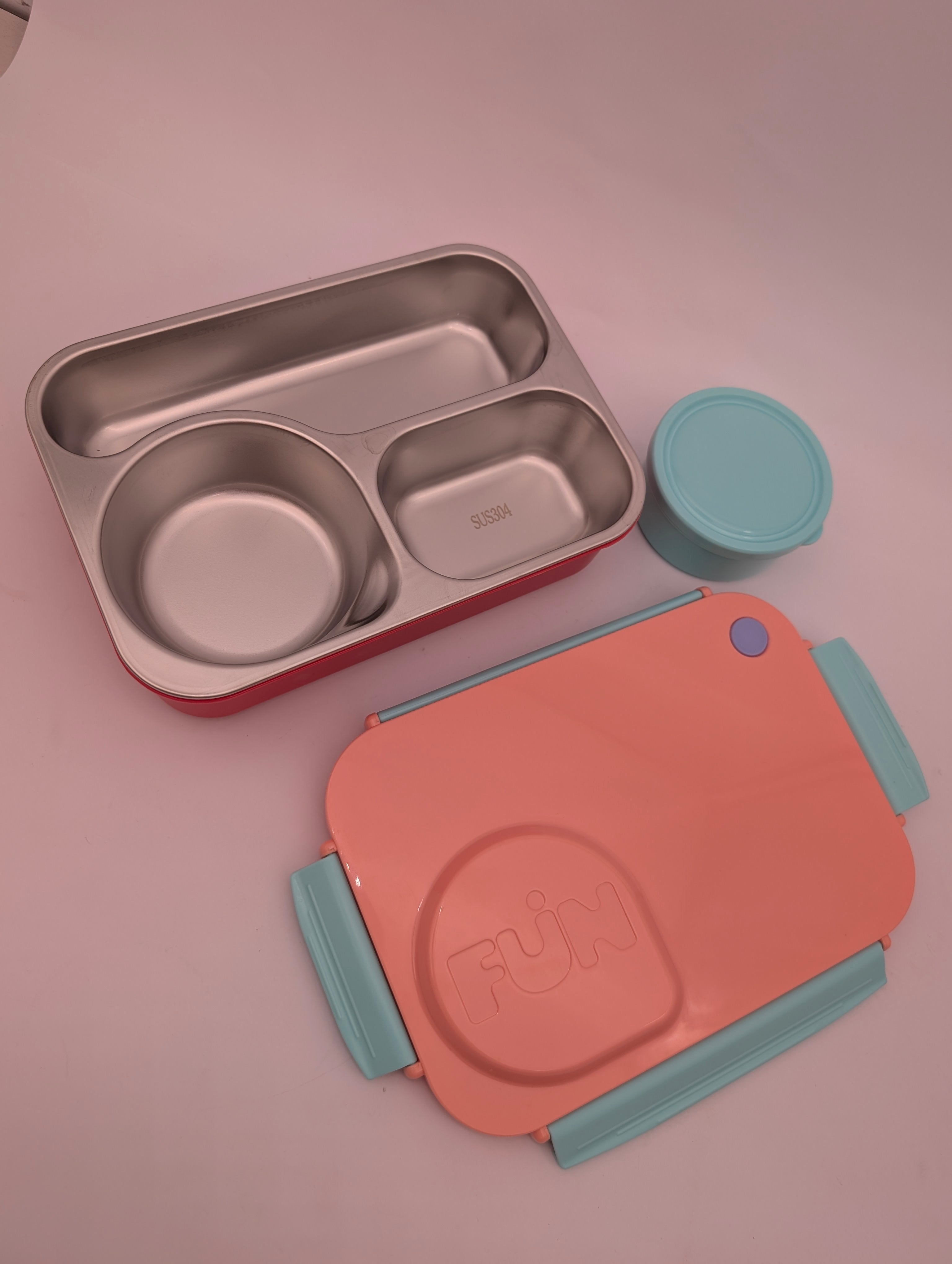 MULTI-COMPARTMENT STEEL KIDS LUNCH BOX