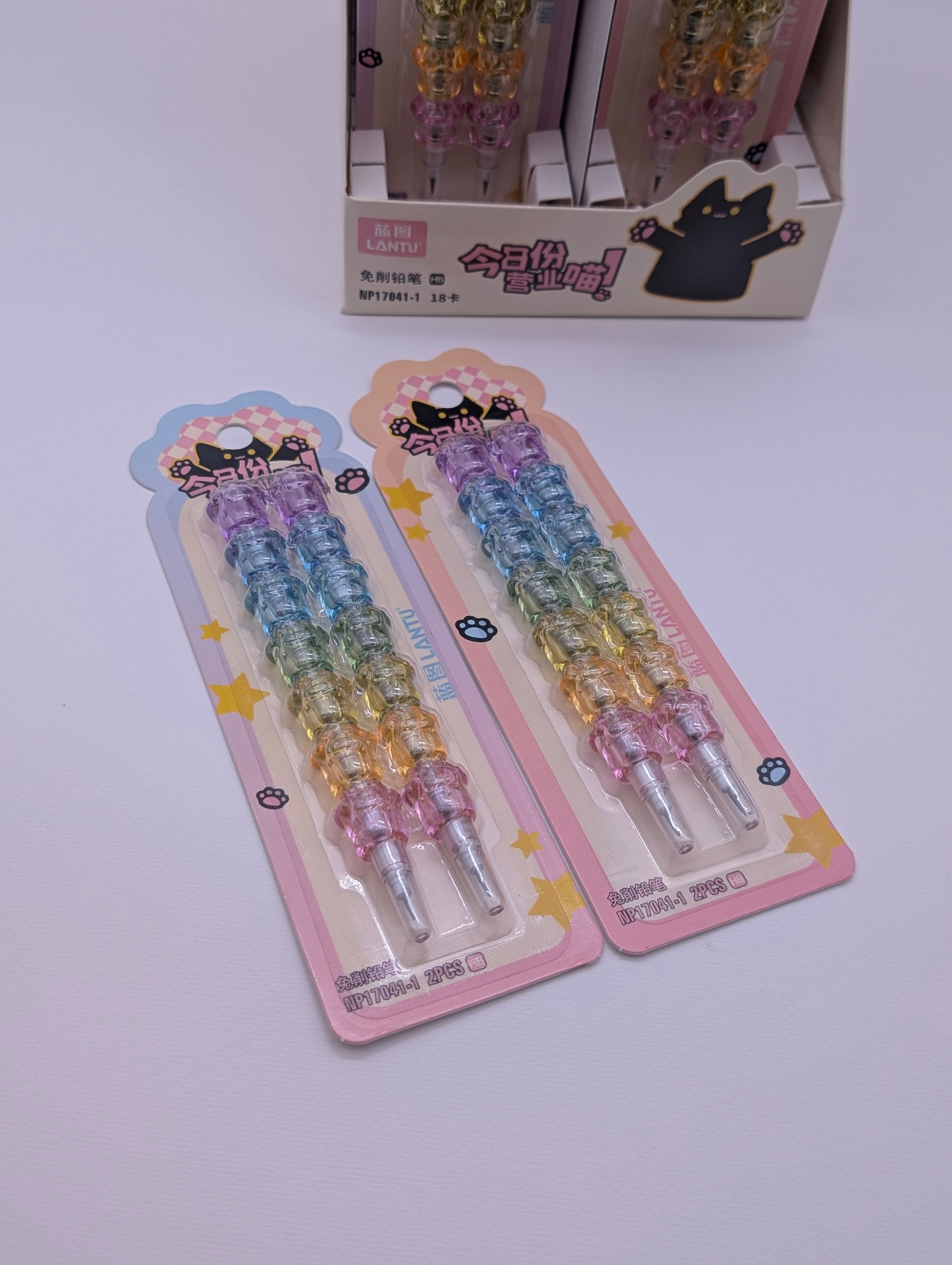 STACKABLE RAINBOW CRAYON PENCILS