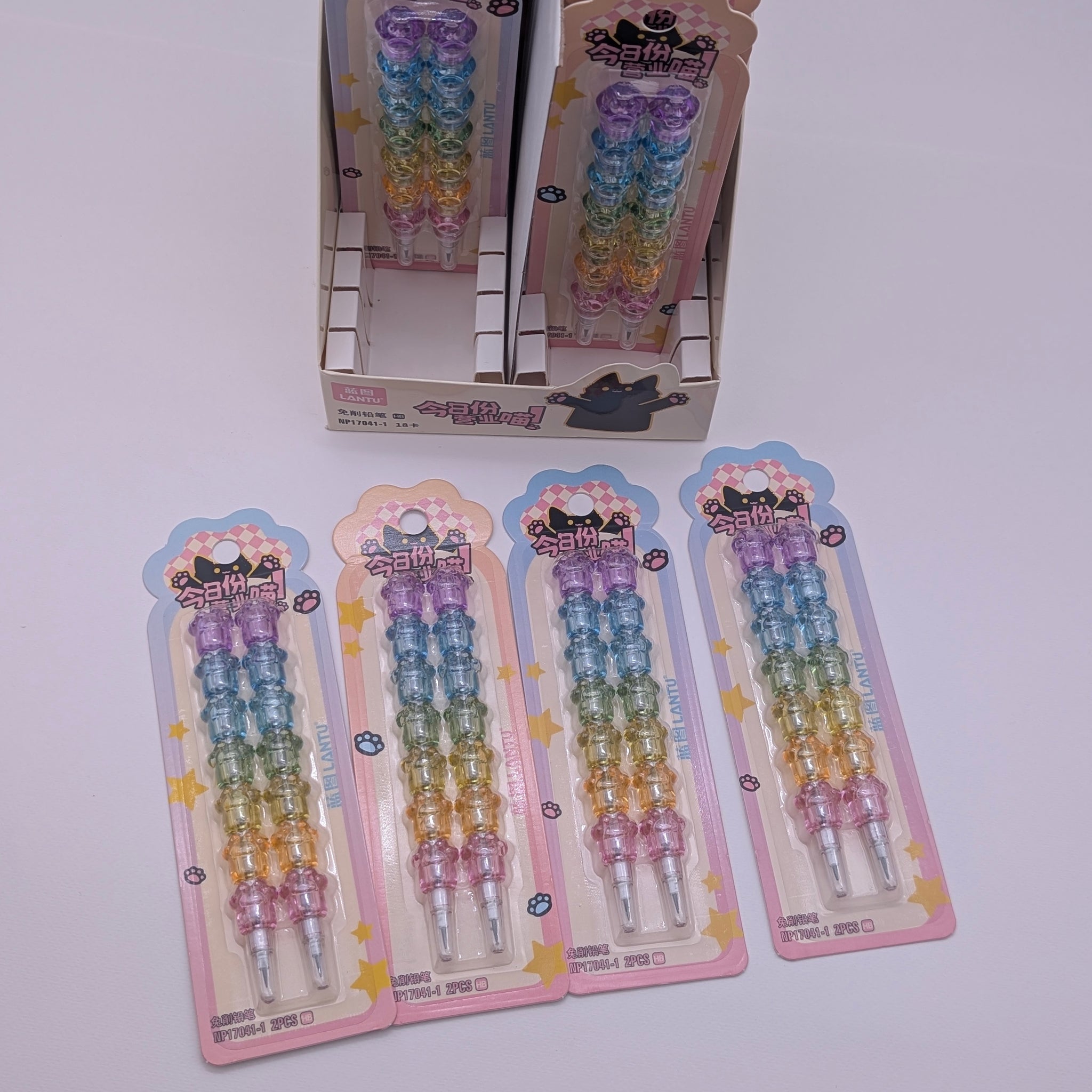 STACKABLE RAINBOW CRAYON PENCILS