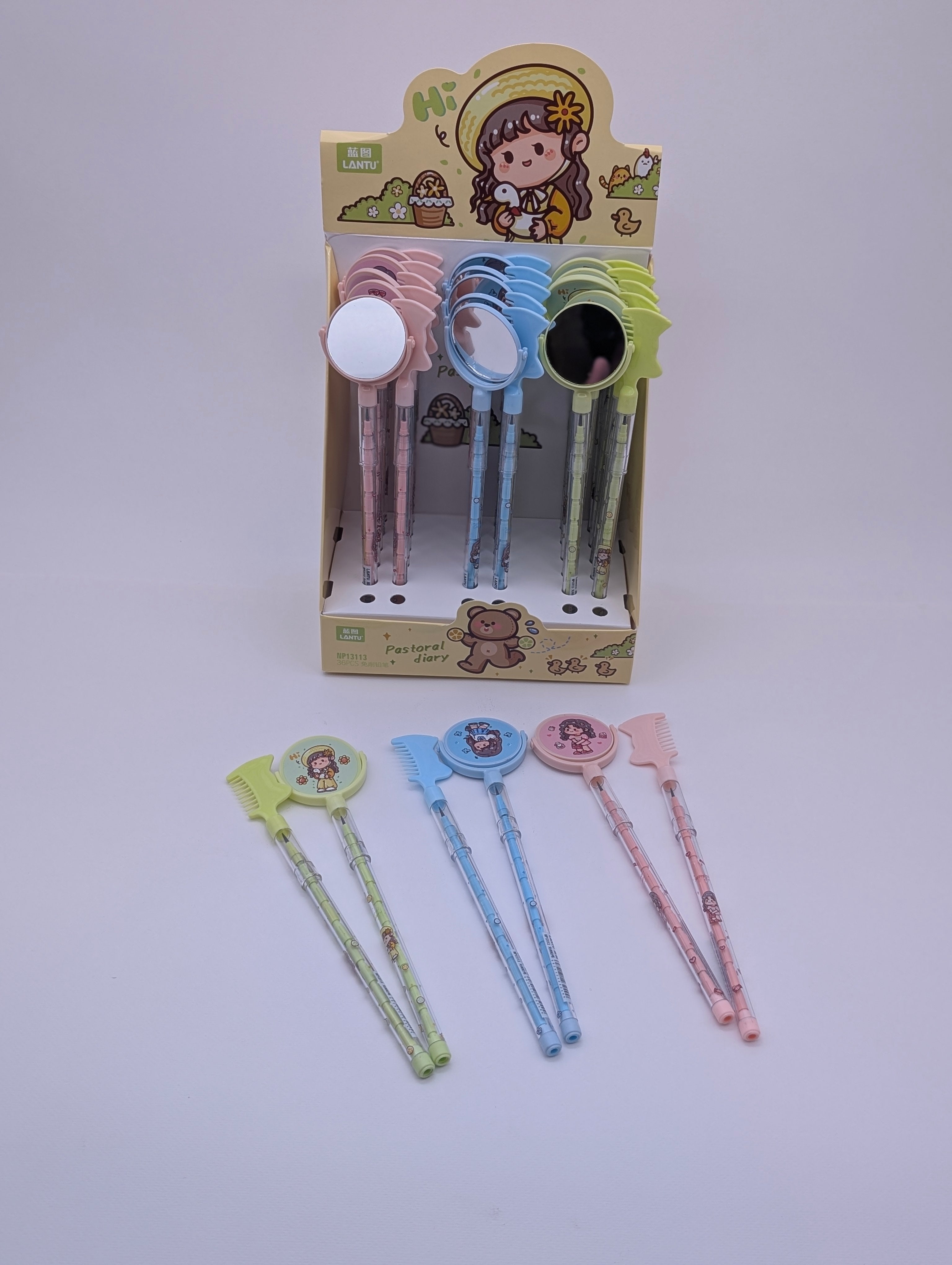 PASTORAL DIARY HAIR COMB PENS PACK OF 2