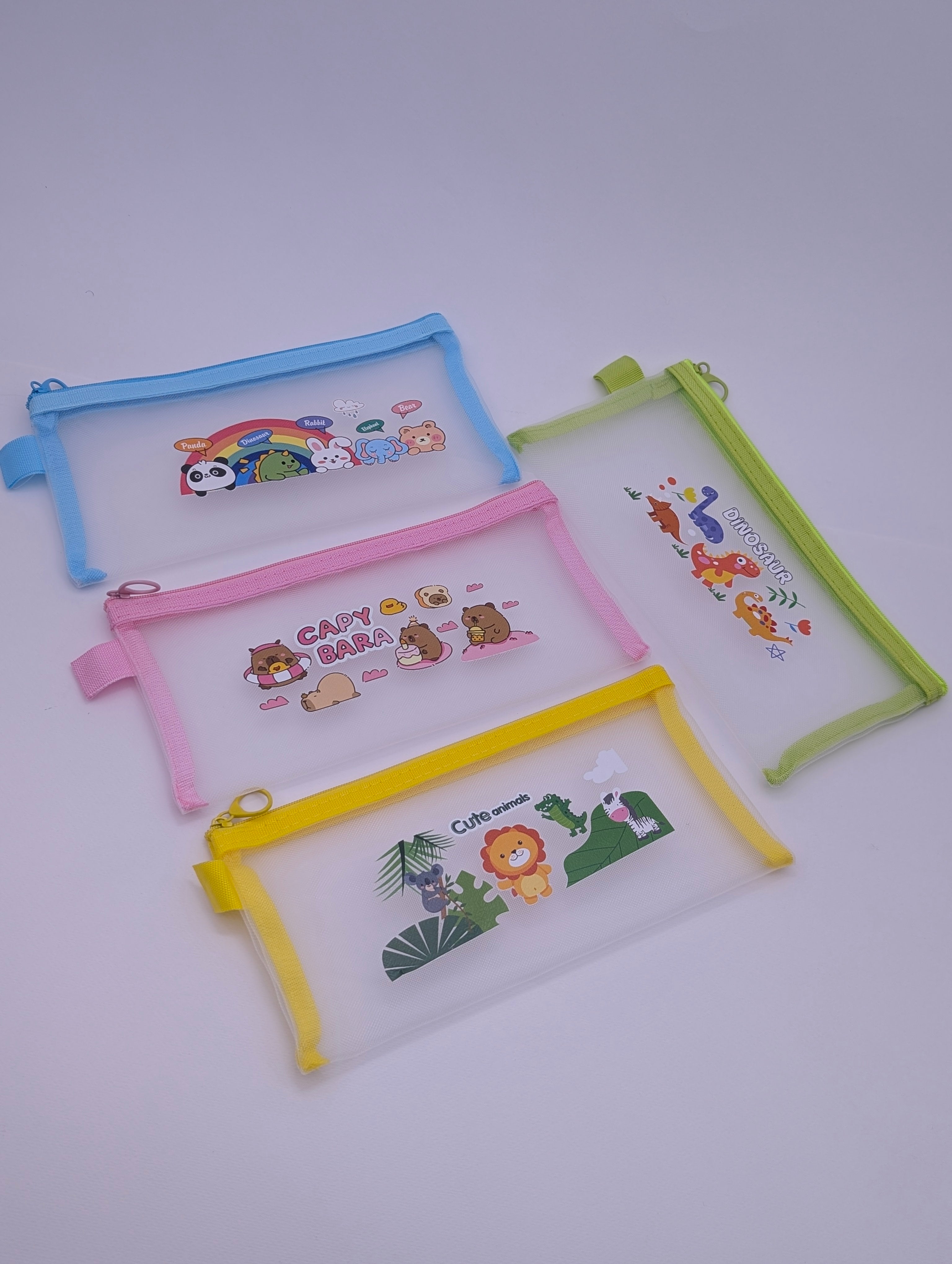 ADORABLE MESH PENCIL POUCHES
