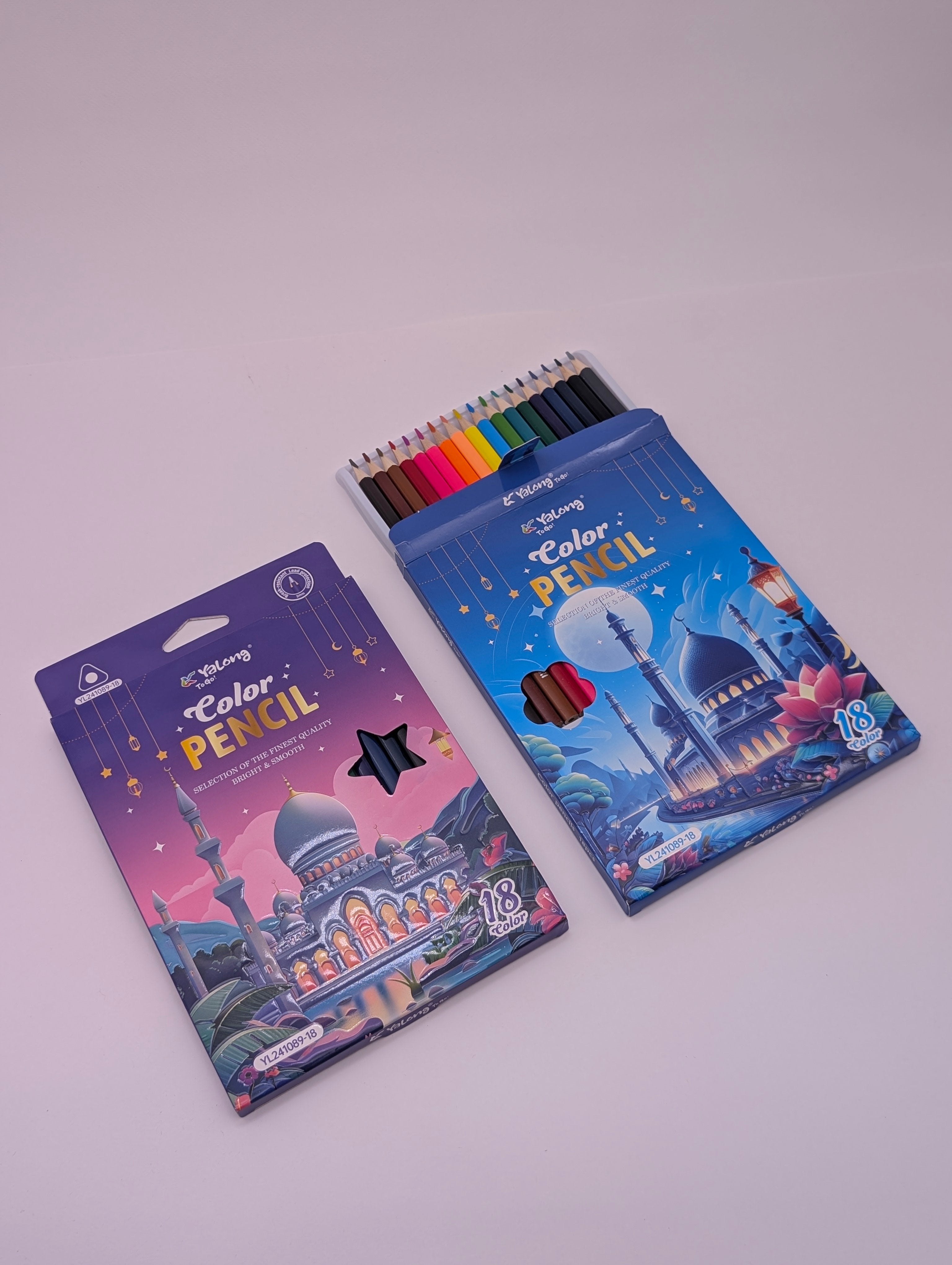YALONG MOSQUE COLOUR PENCILS 18PCS