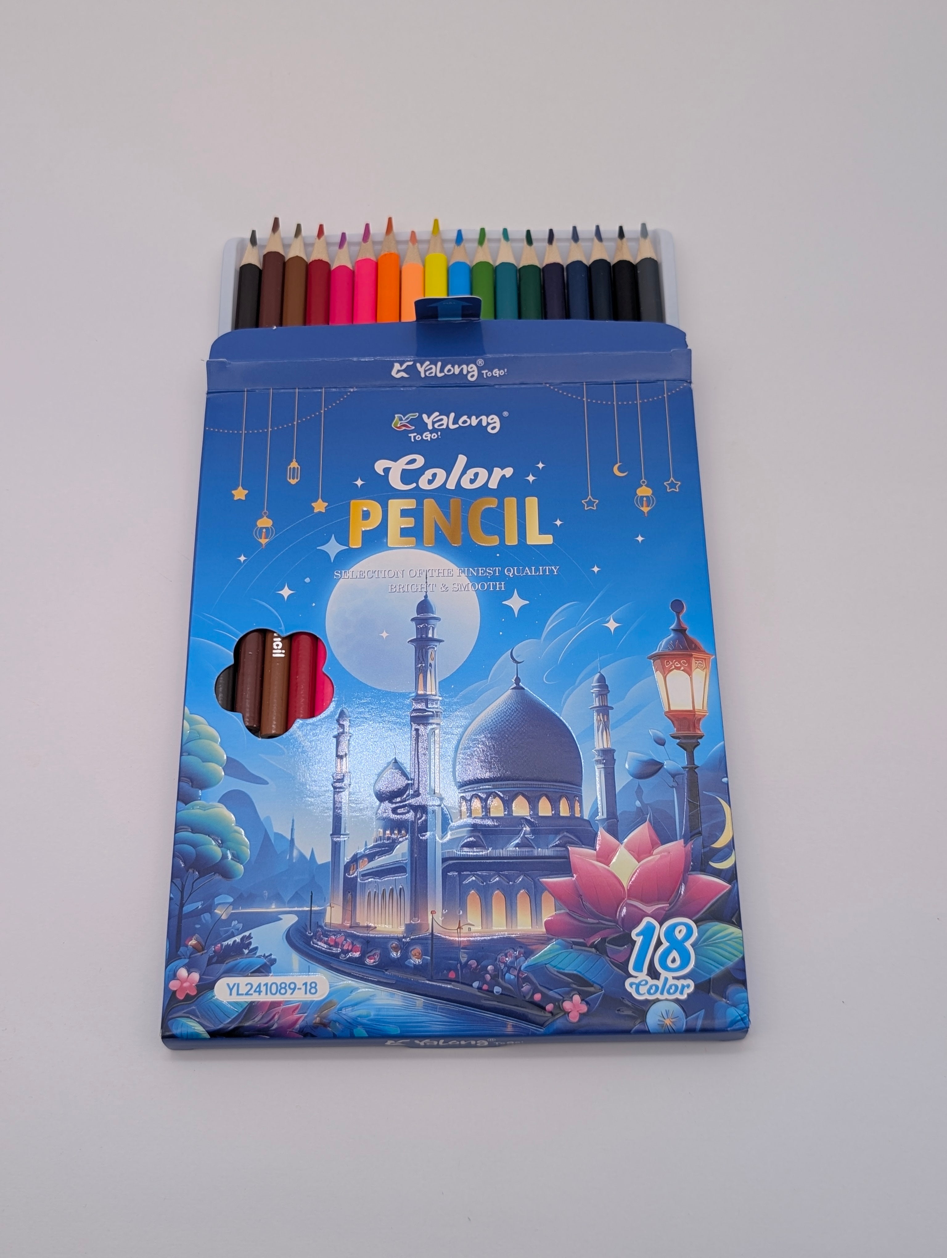 YALONG MOSQUE COLOUR PENCILS 18PCS