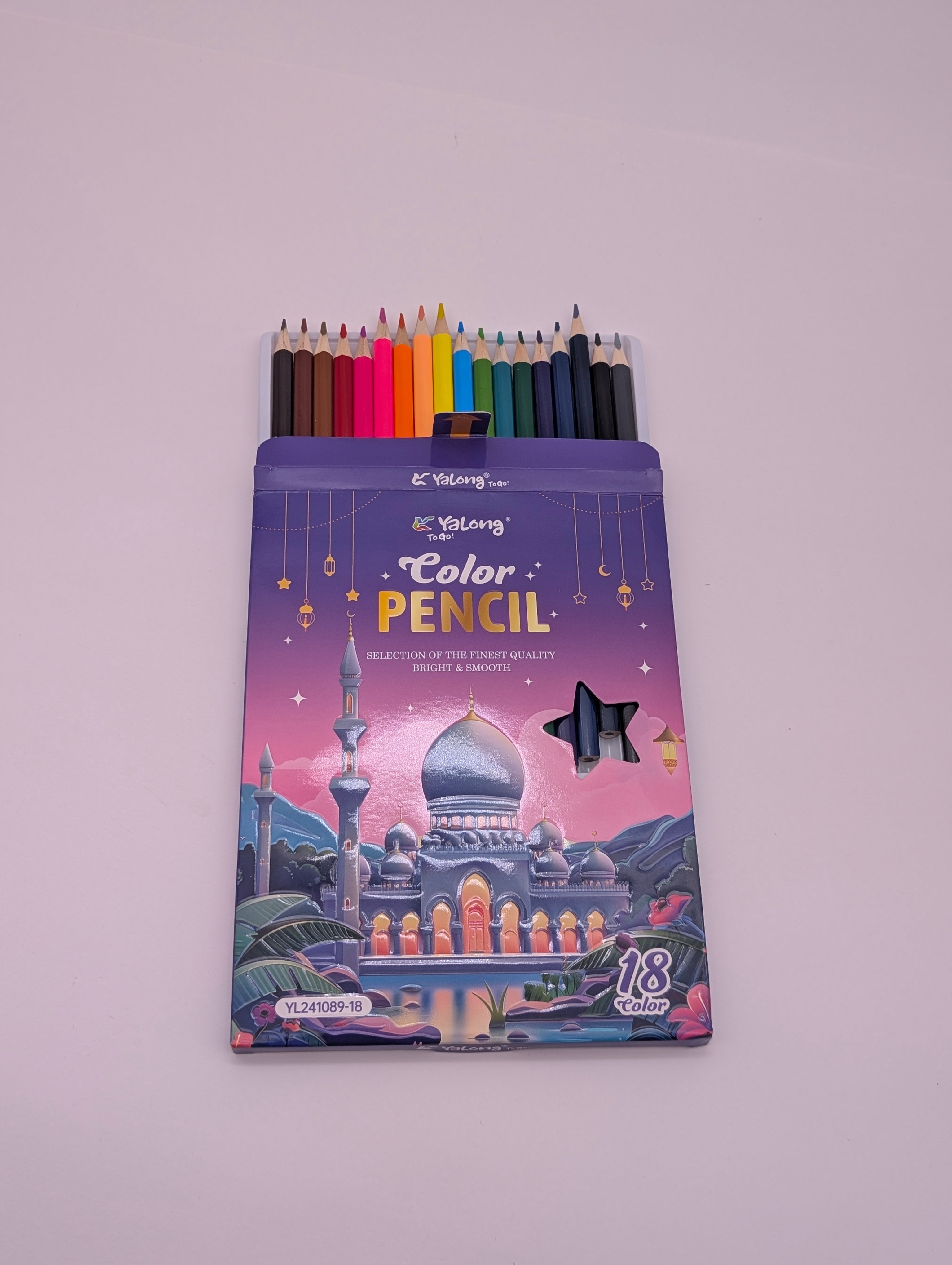 YALONG MOSQUE COLOUR PENCILS 18PCS