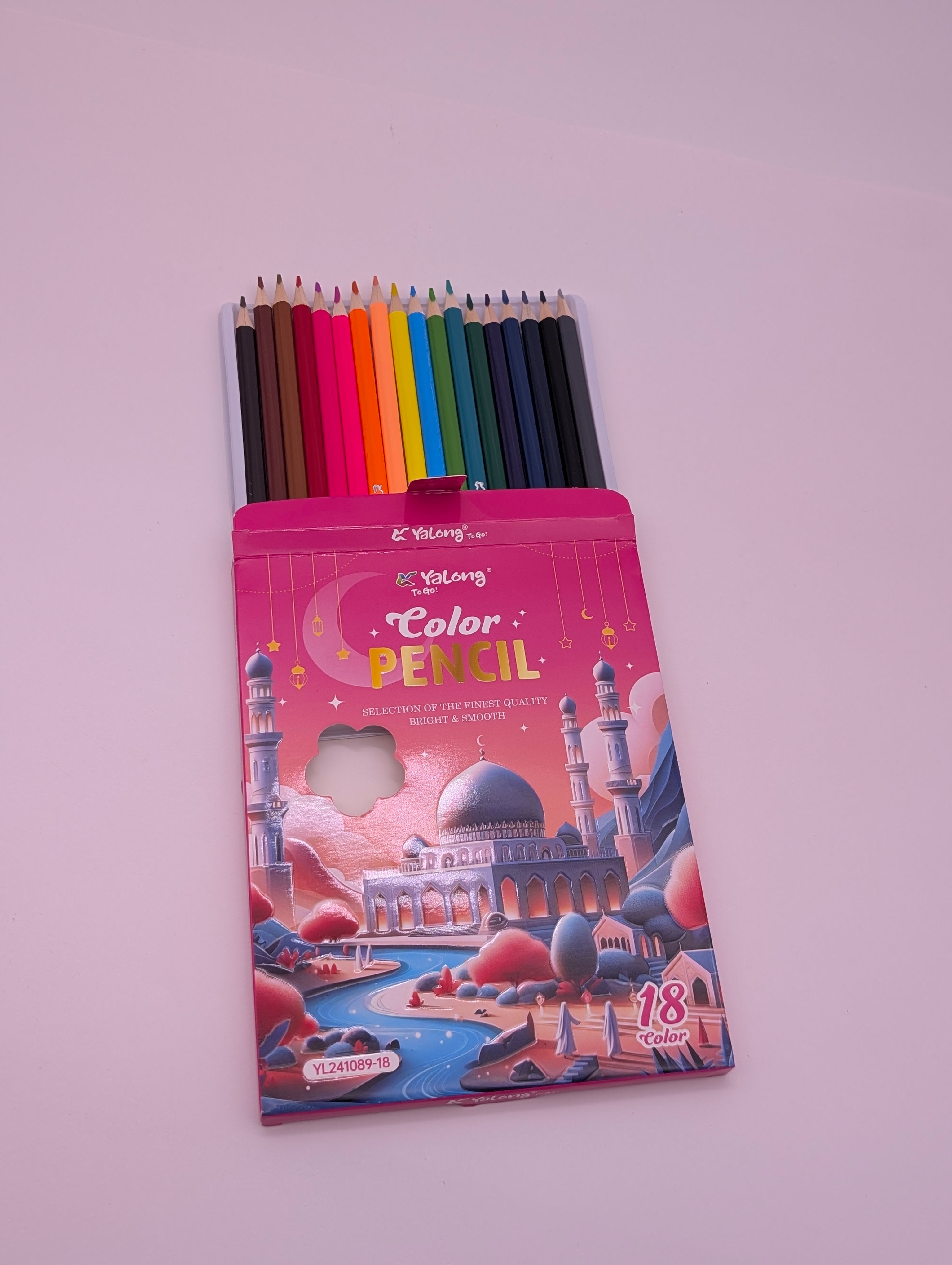 YALONG MOSQUE COLOUR PENCILS 18PCS