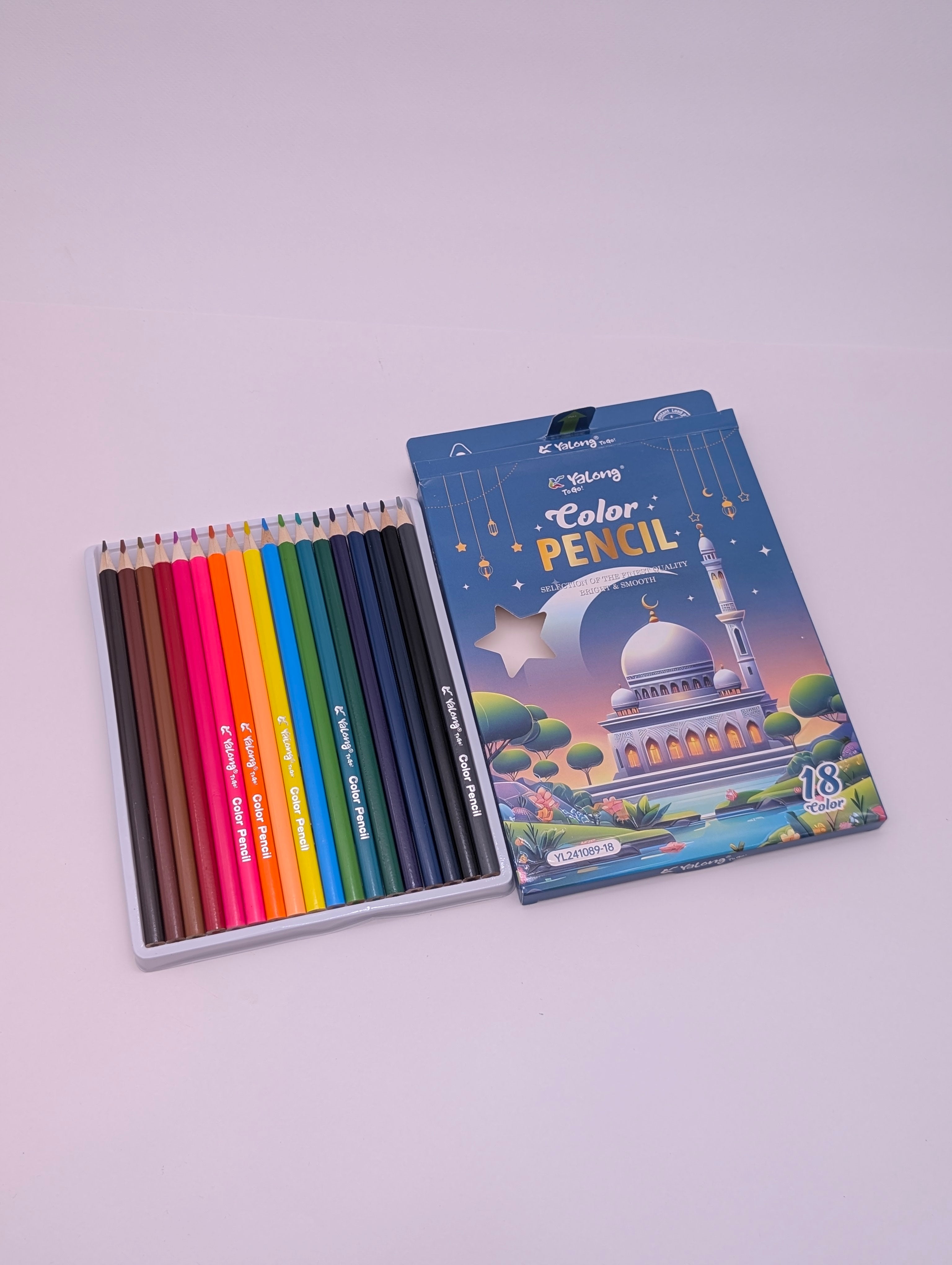 YALONG MOSQUE COLOUR PENCILS 18PCS