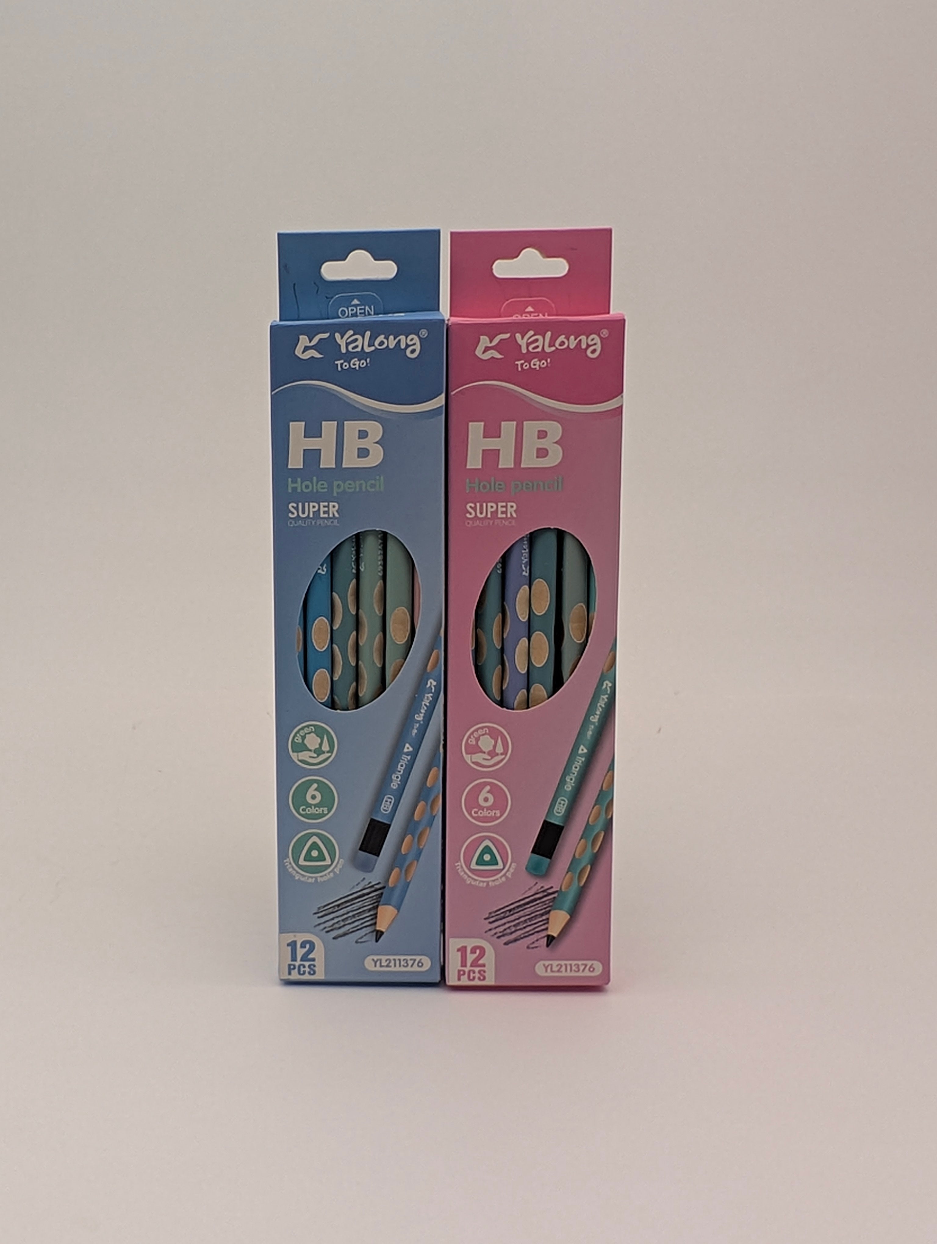 YALONG HB HOLE LEAD PENCIL 12PCS