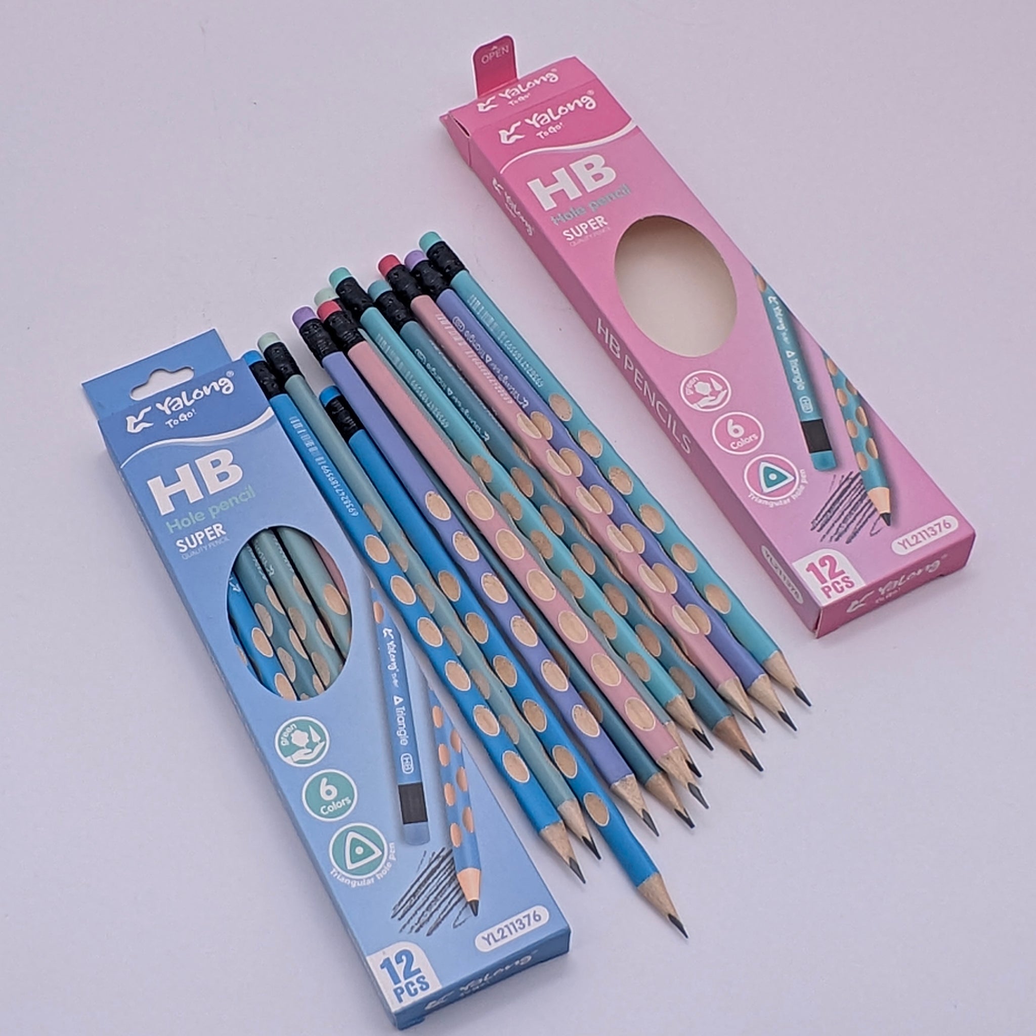 YALONG HB HOLE LEAD PENCIL 12PCS