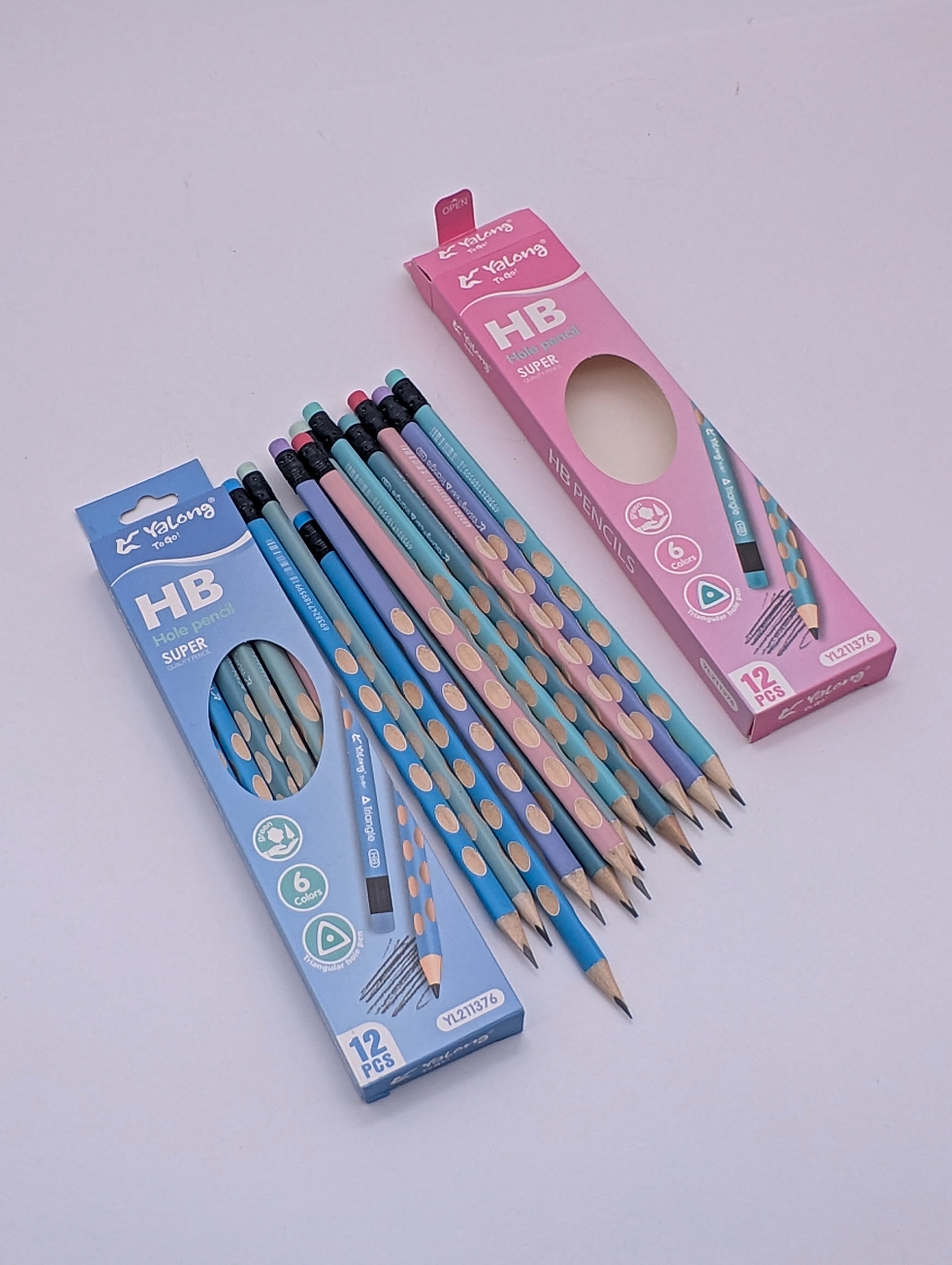 YALONG HB HOLE LEAD PENCIL 12PCS
