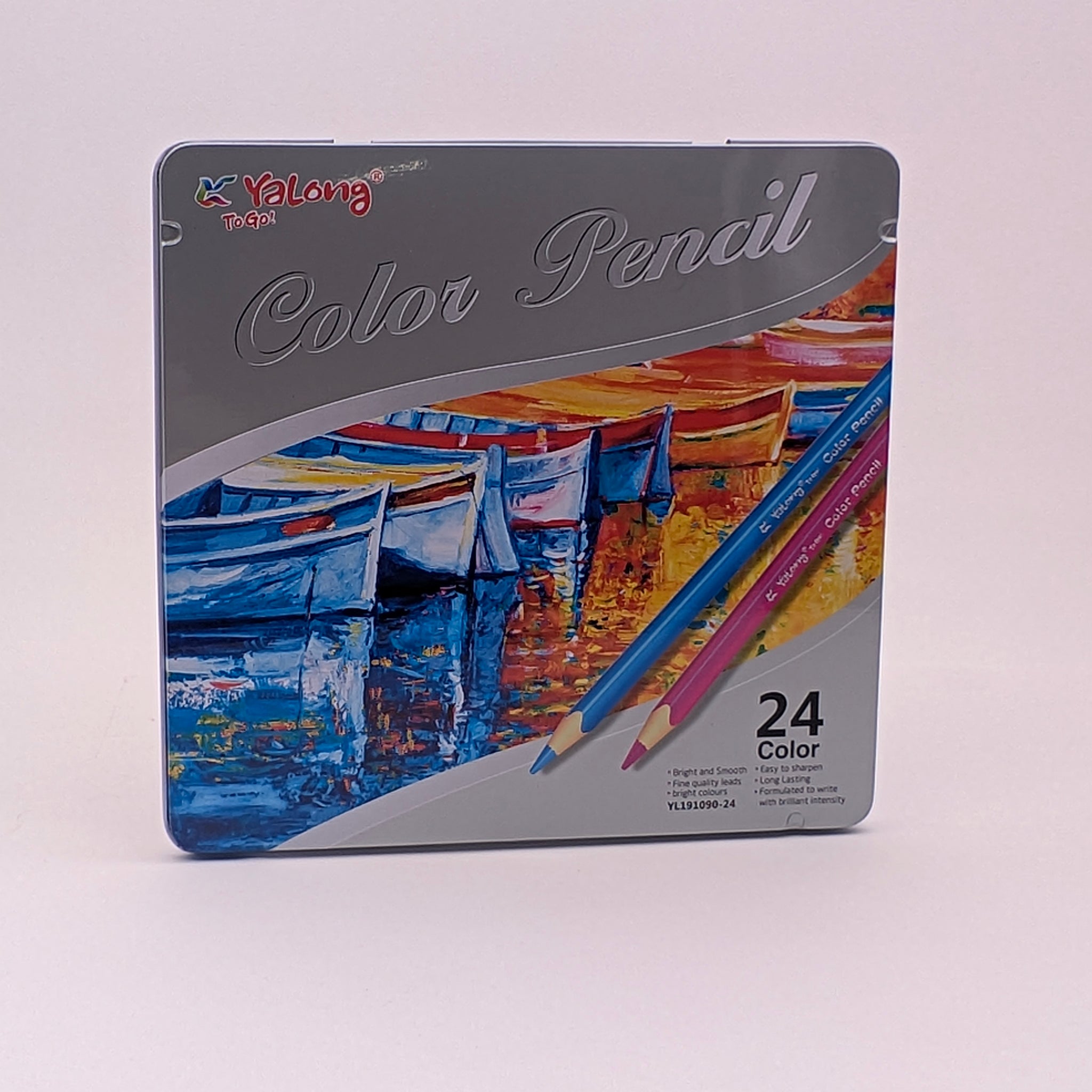YALONG TIN BOX COLOUR PENCIL 24PCS
