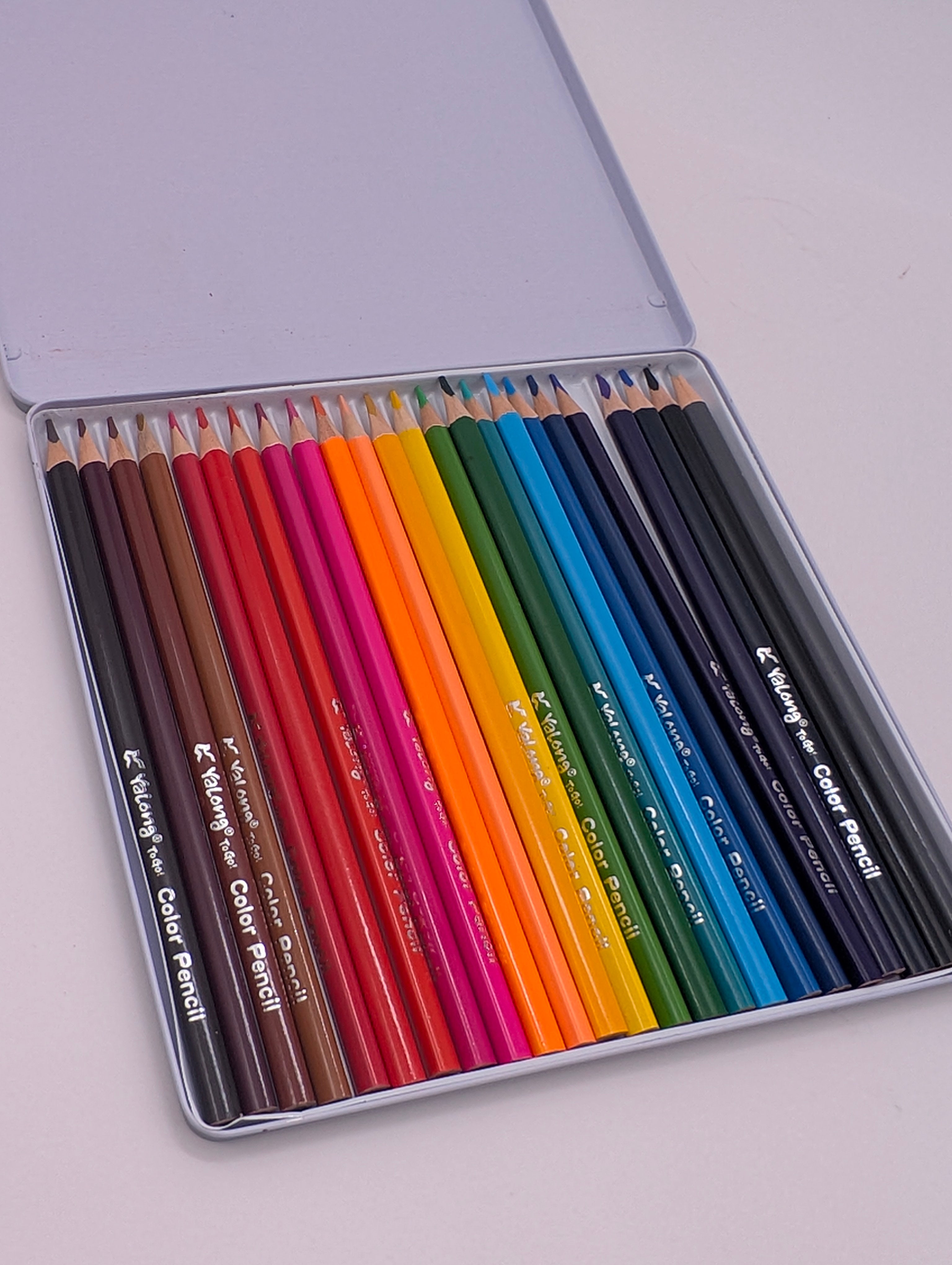 YALONG TIN BOX COLOUR PENCIL 24PCS