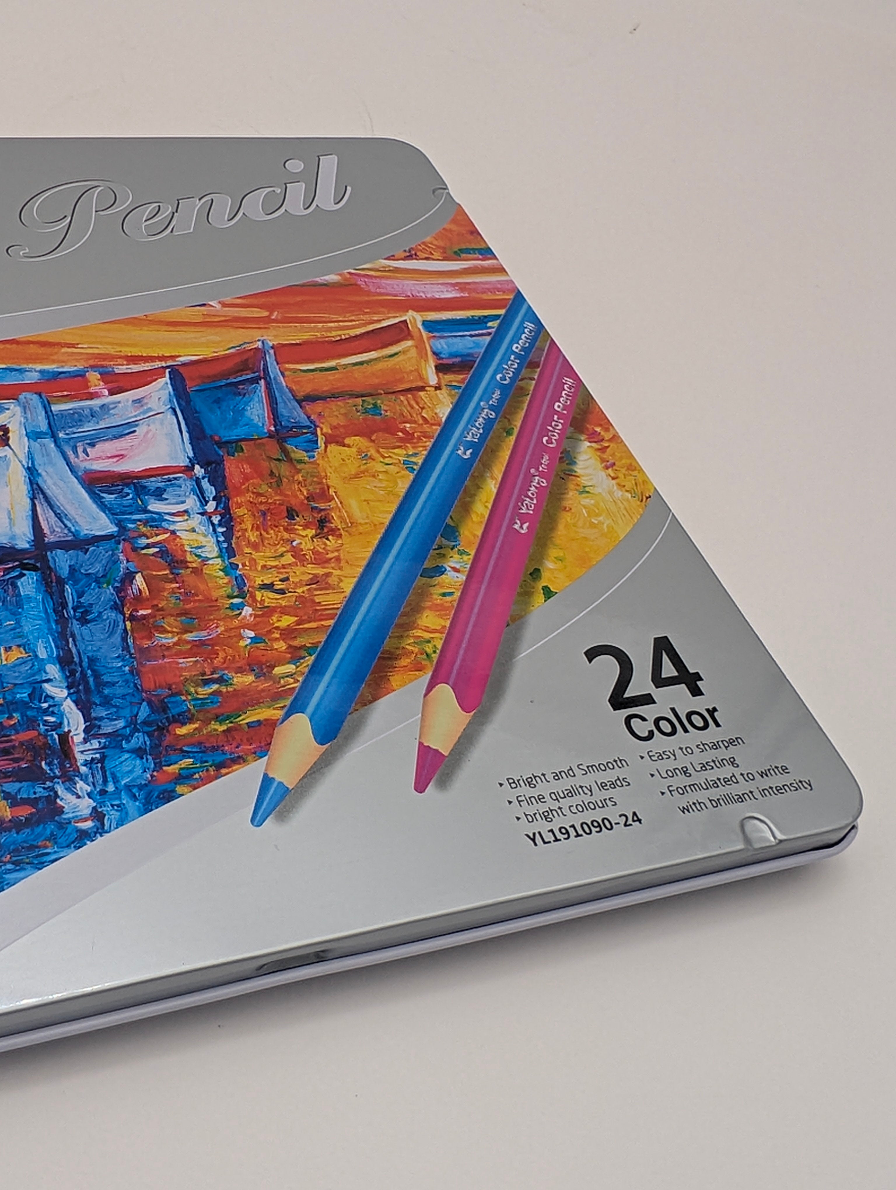 YALONG TIN BOX COLOUR PENCIL 24PCS