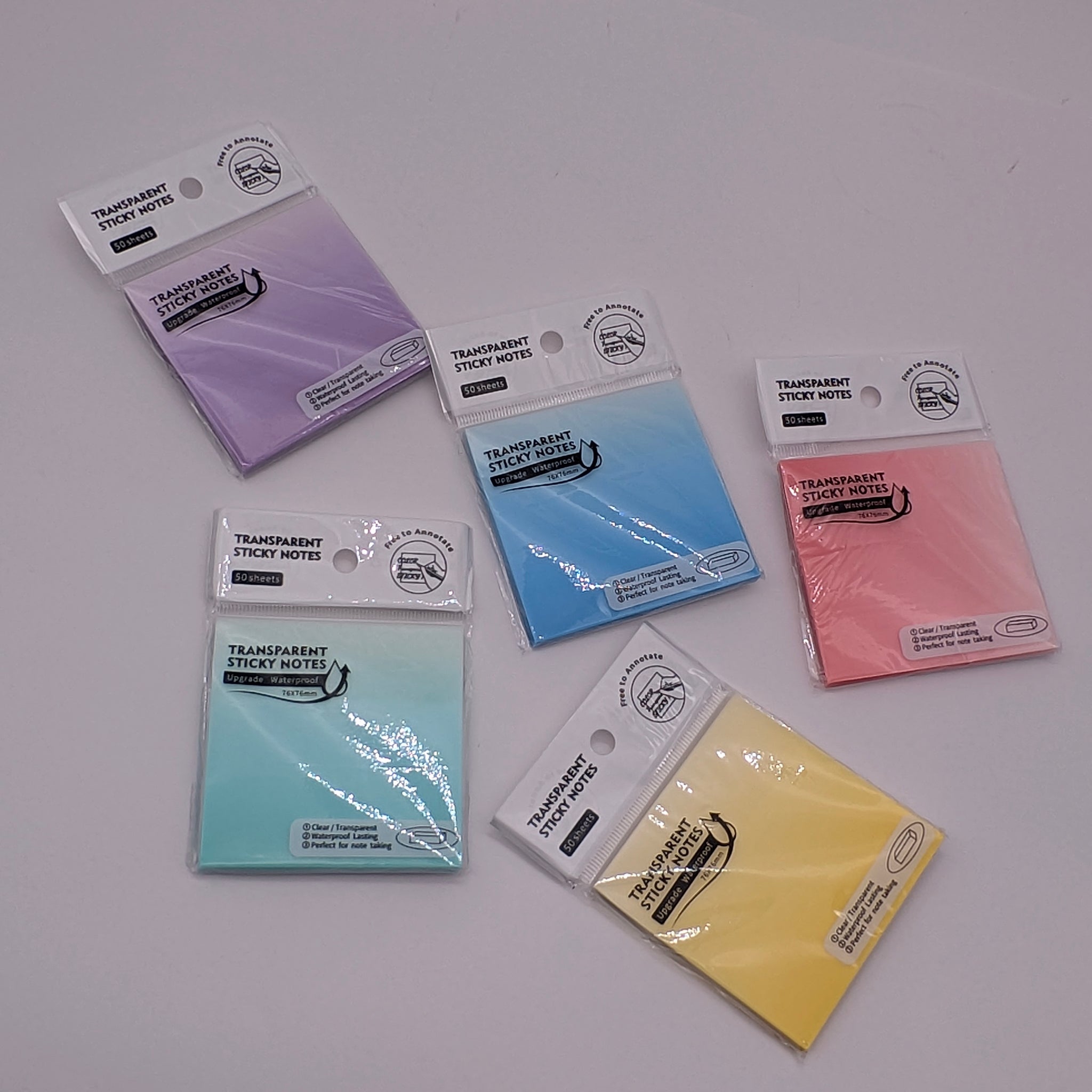 YALONG TRANSPARENT STICKY NOTES